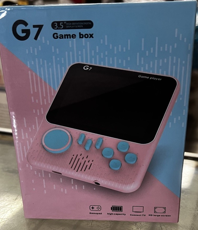 FASKRO G7 Retro Handheld Game Console Pink Blue 3.5in HD Display TV Gamepad