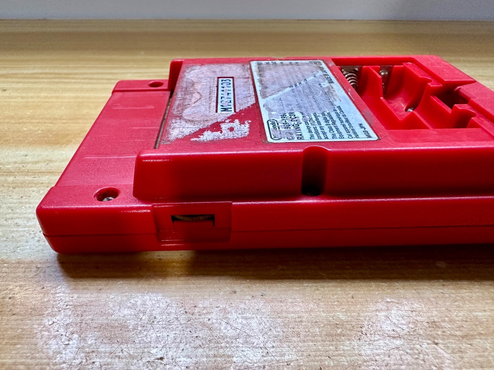 Nintendo Gameboy Pocket MGB-001 Flame Crimson Red Handheld System Console