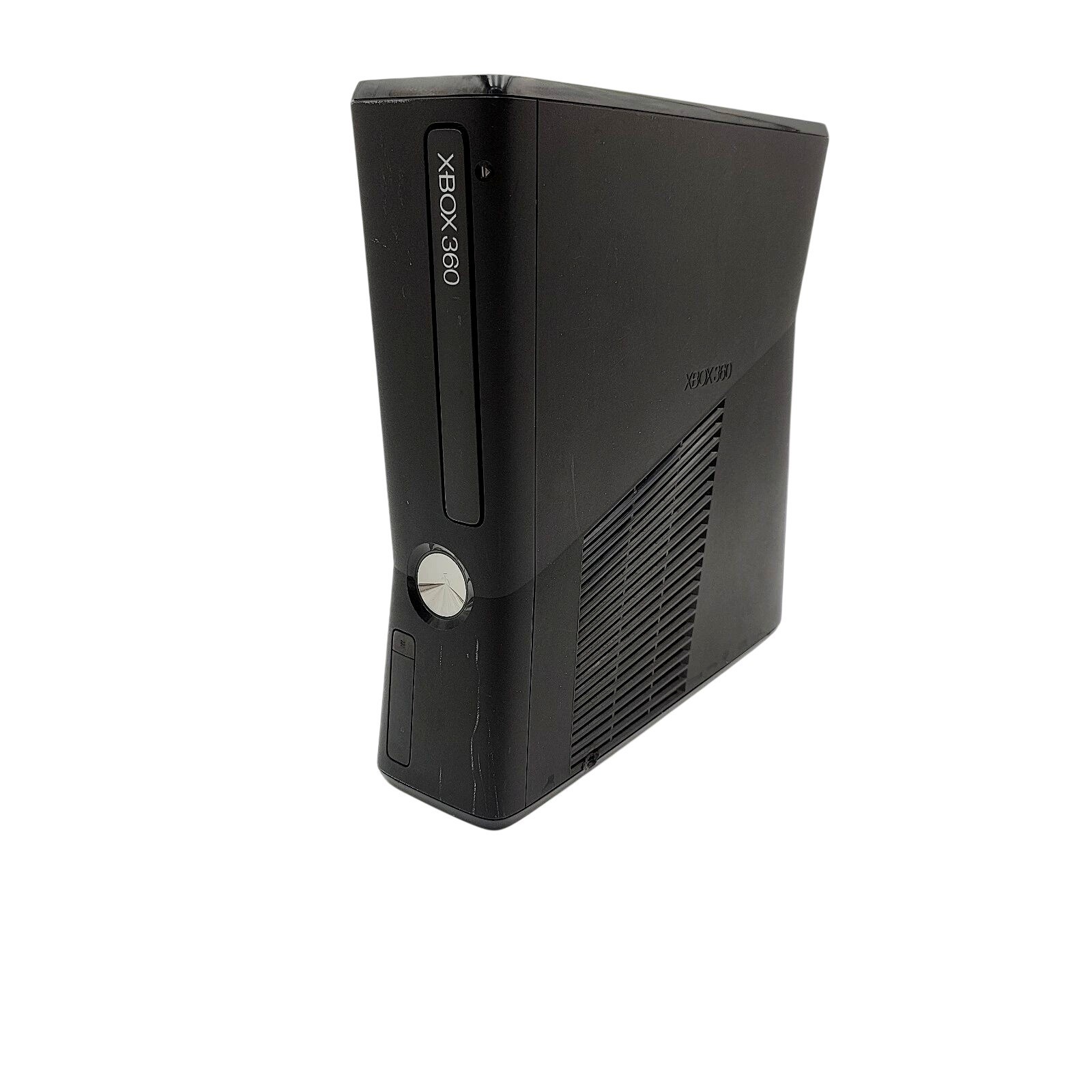 Microsoft Xbox 360 S Slim Console Model 1439 Black w/ Power Cord Powers Untested