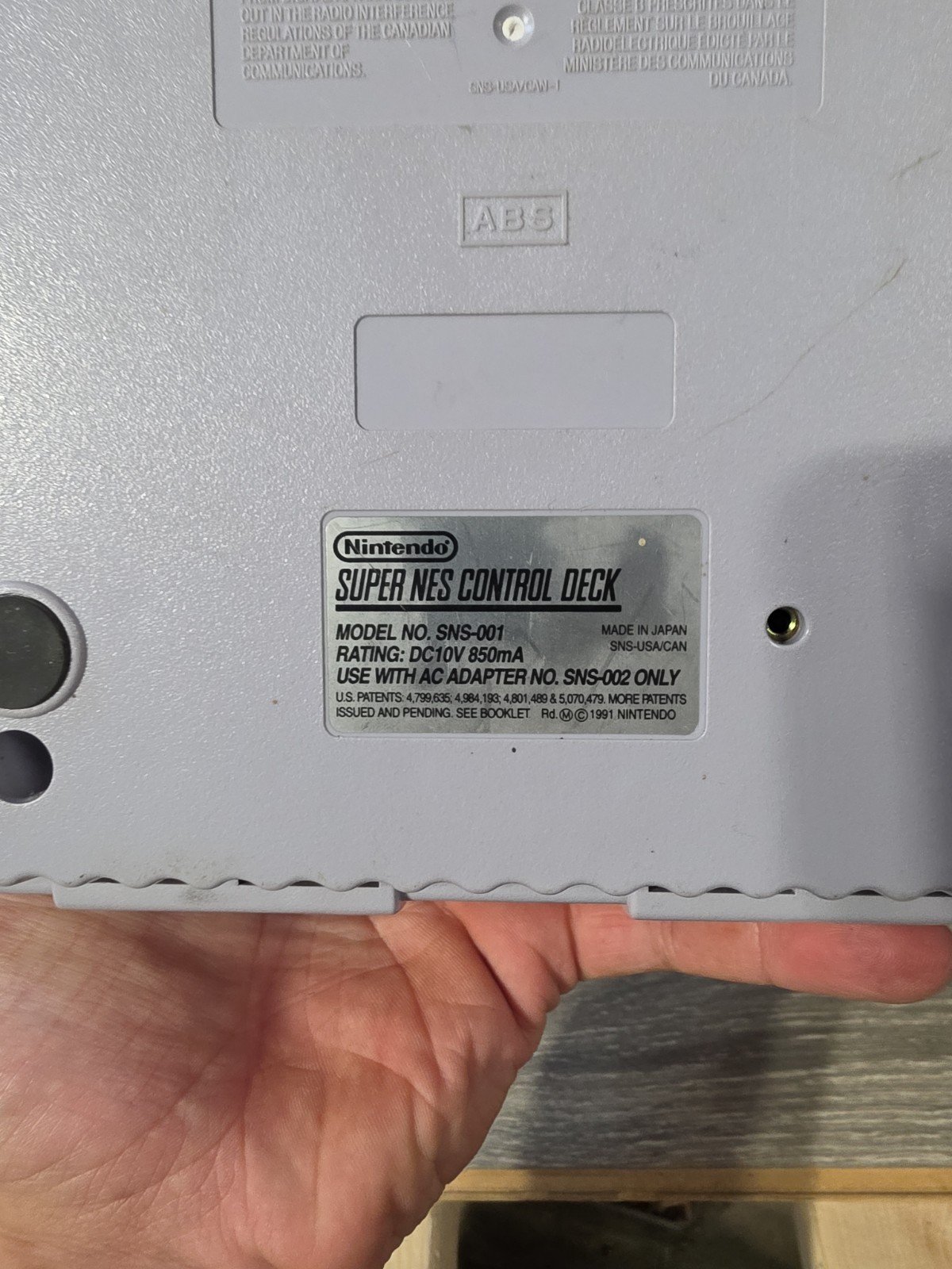 Super Nintendo Entertainment System Orig SNES Console SNS-001 W Control & Cords