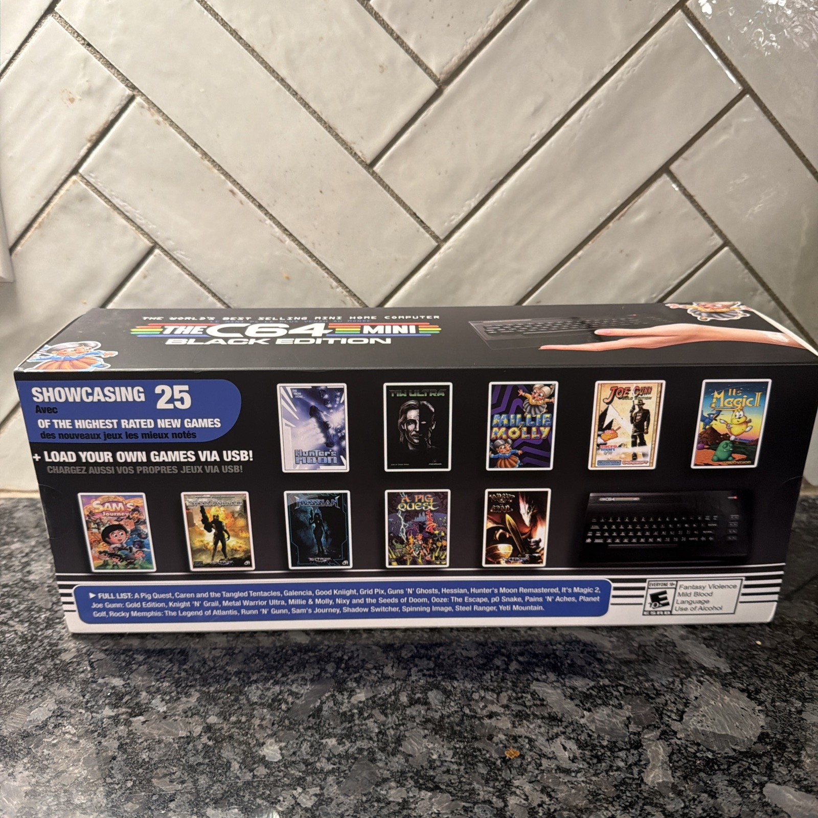 THE C64 Mini Black Edition Commodore 64 HDMI Console with 25 Built-in Games NEW
