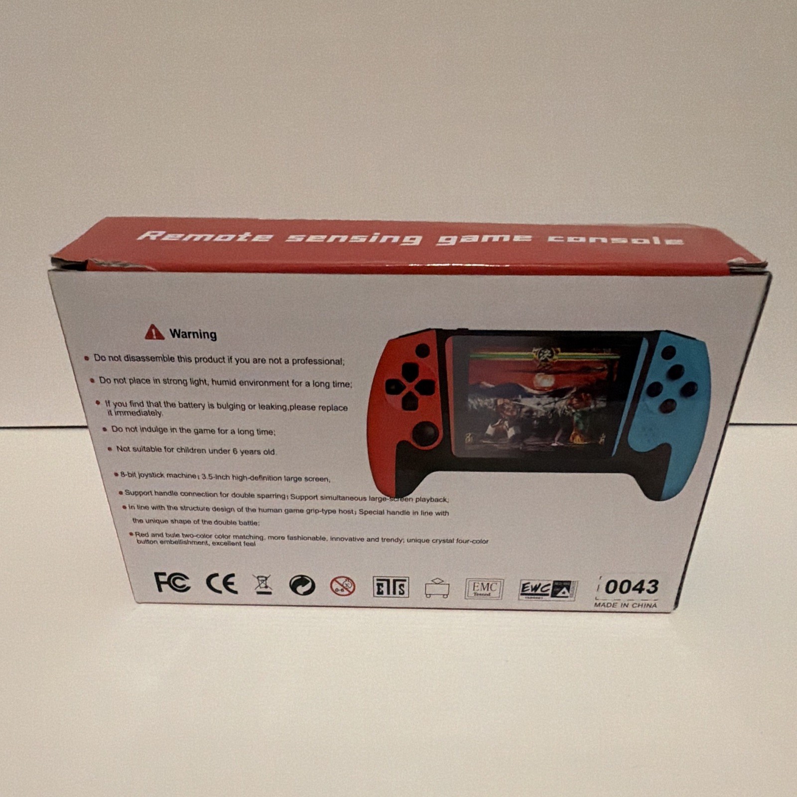 Game Stick Q21 3.5-Inch Handheld Game Console Remote Sensing HD USB Red/Blue