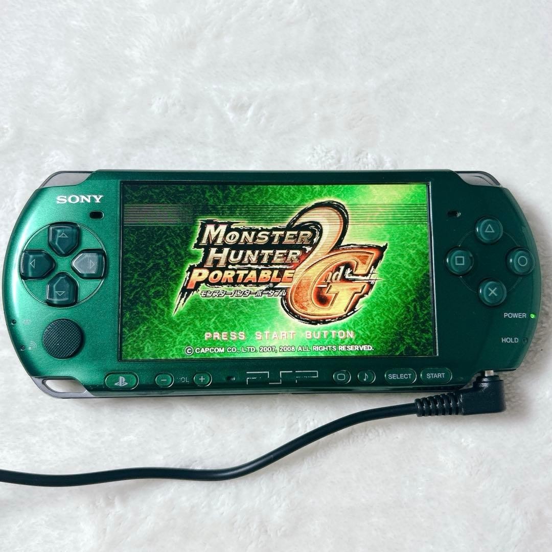 Sony PSP-3000 Console Green Rare Color Region free Used