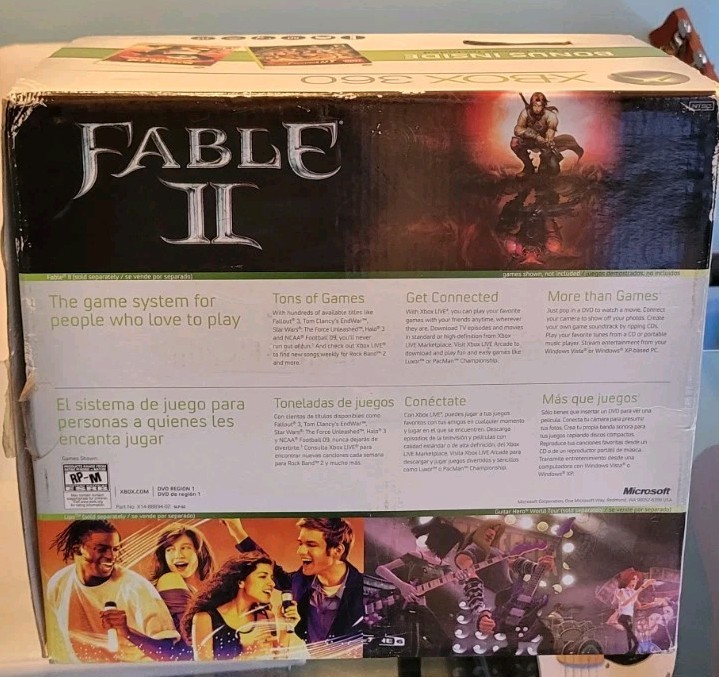 Xbox 360 Pro console 60 GB ,bundled : Kinect Camera,Cabela’s Dangerous Hunts