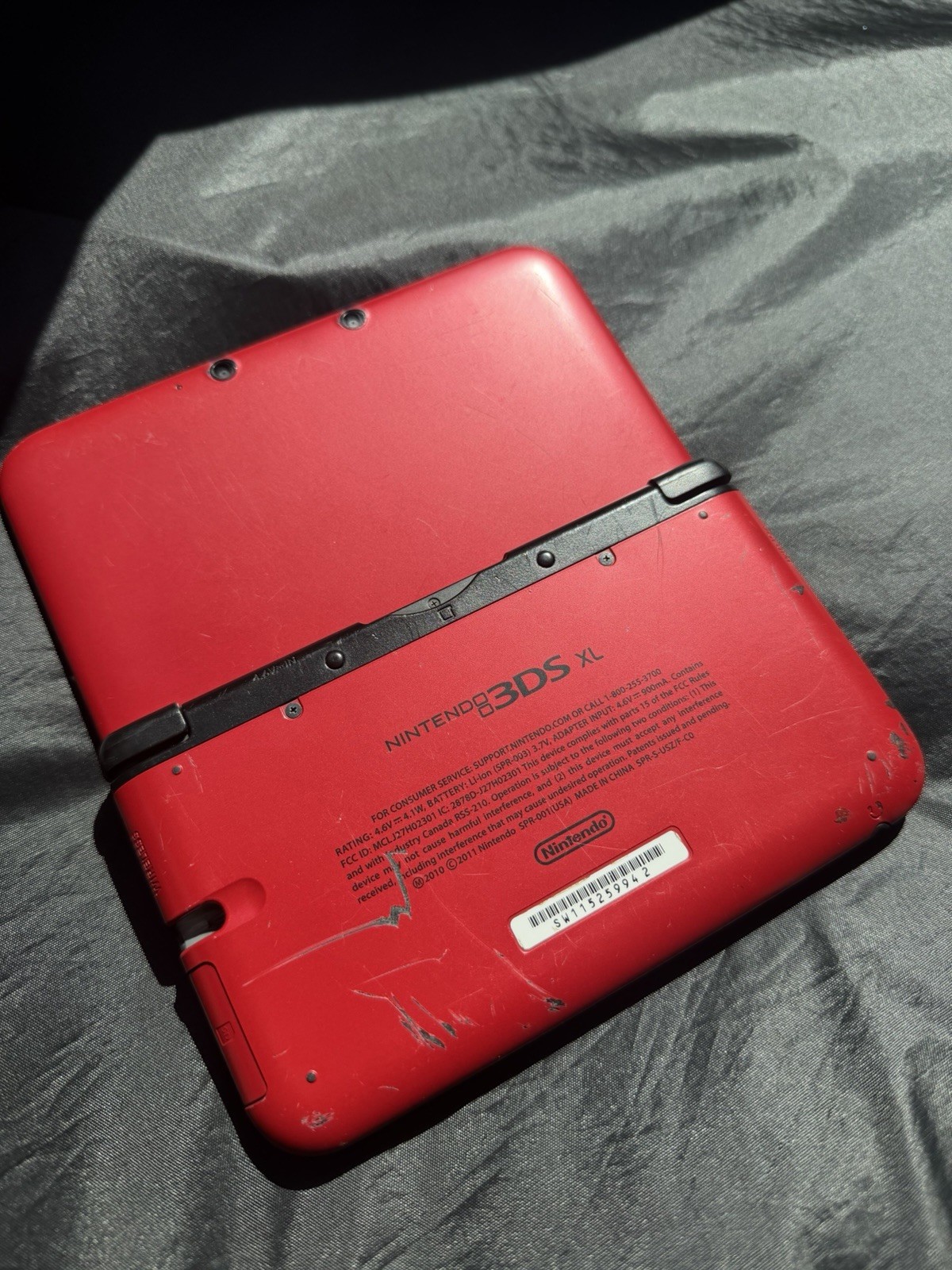 US USA Nintendo 3DS XL Handheld Game Console SPR-003 Red/Black TESTED WORKING!