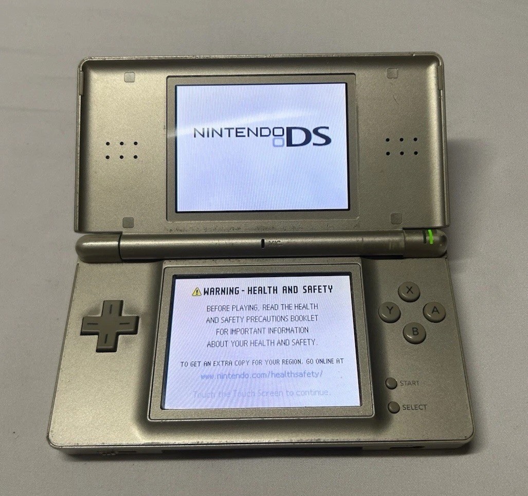 Nintendo DS Lite Console Zelda edition 001 Triforce Working For Parts Or Repair