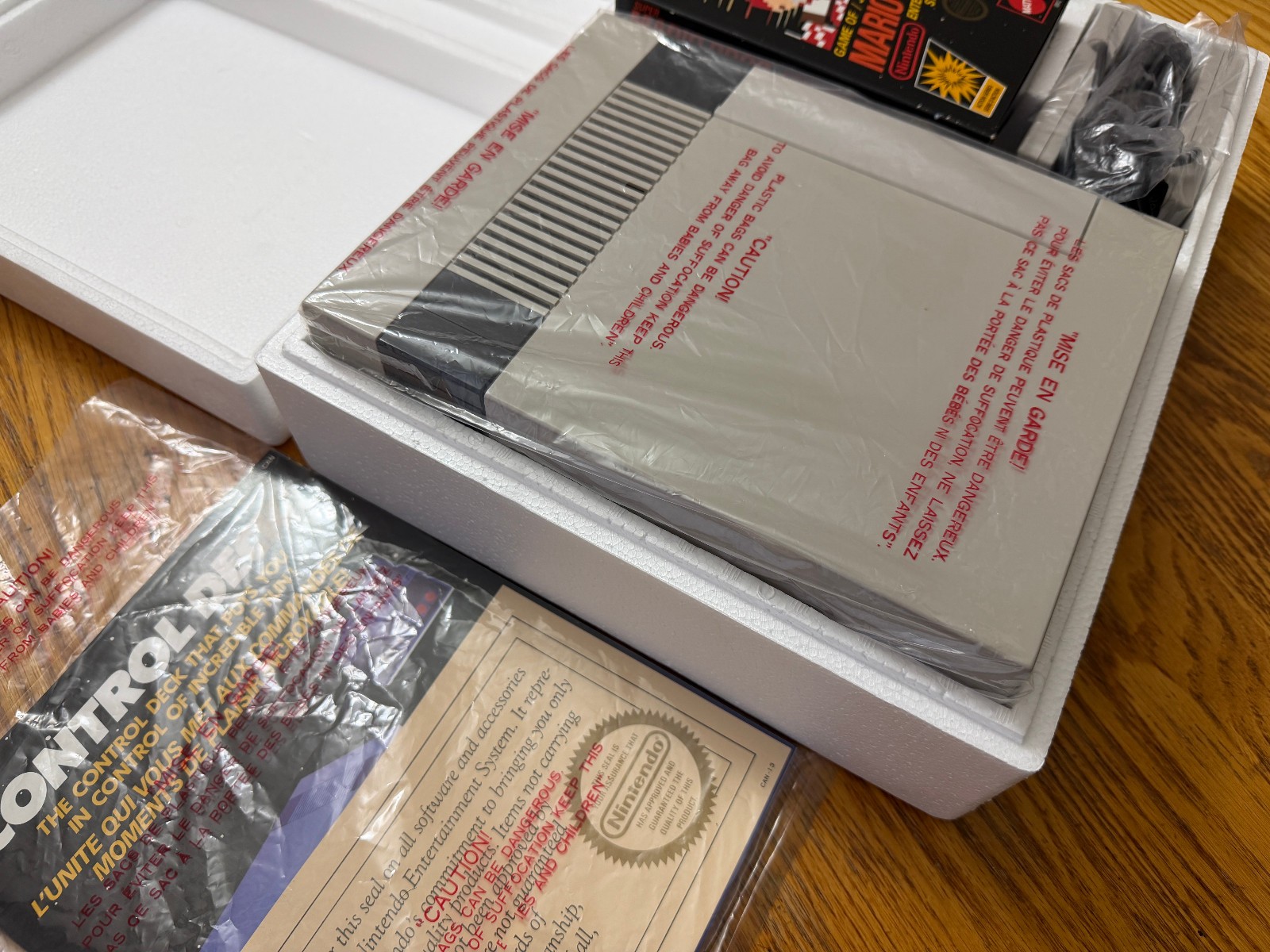 1986 MATTEL Super Mario Bros Control Deck complete in box nintendo nes RARE MINT
