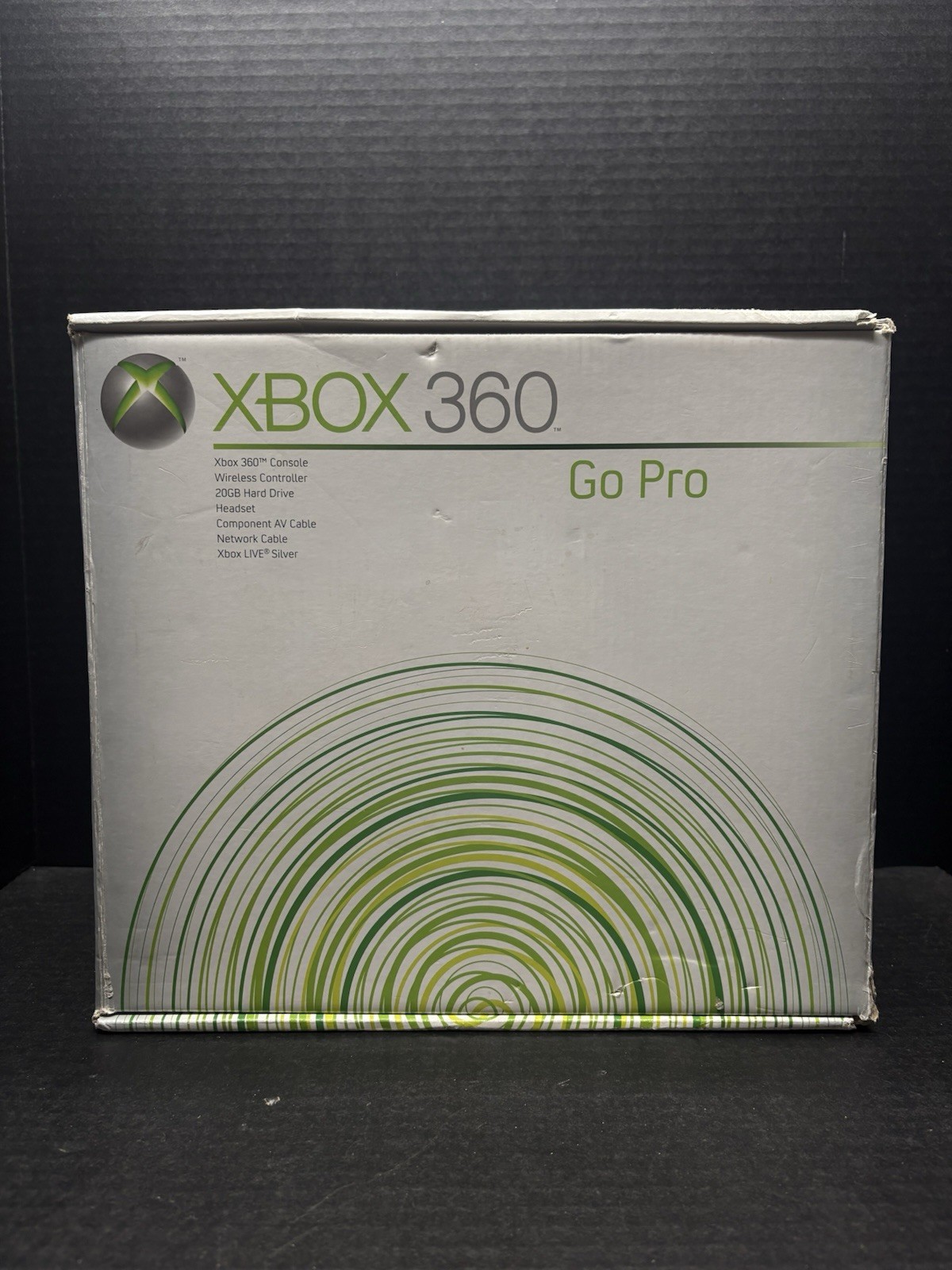 Xbox 360 Go Pro White Console w/AV Cable Controller Power Supply & Original Box