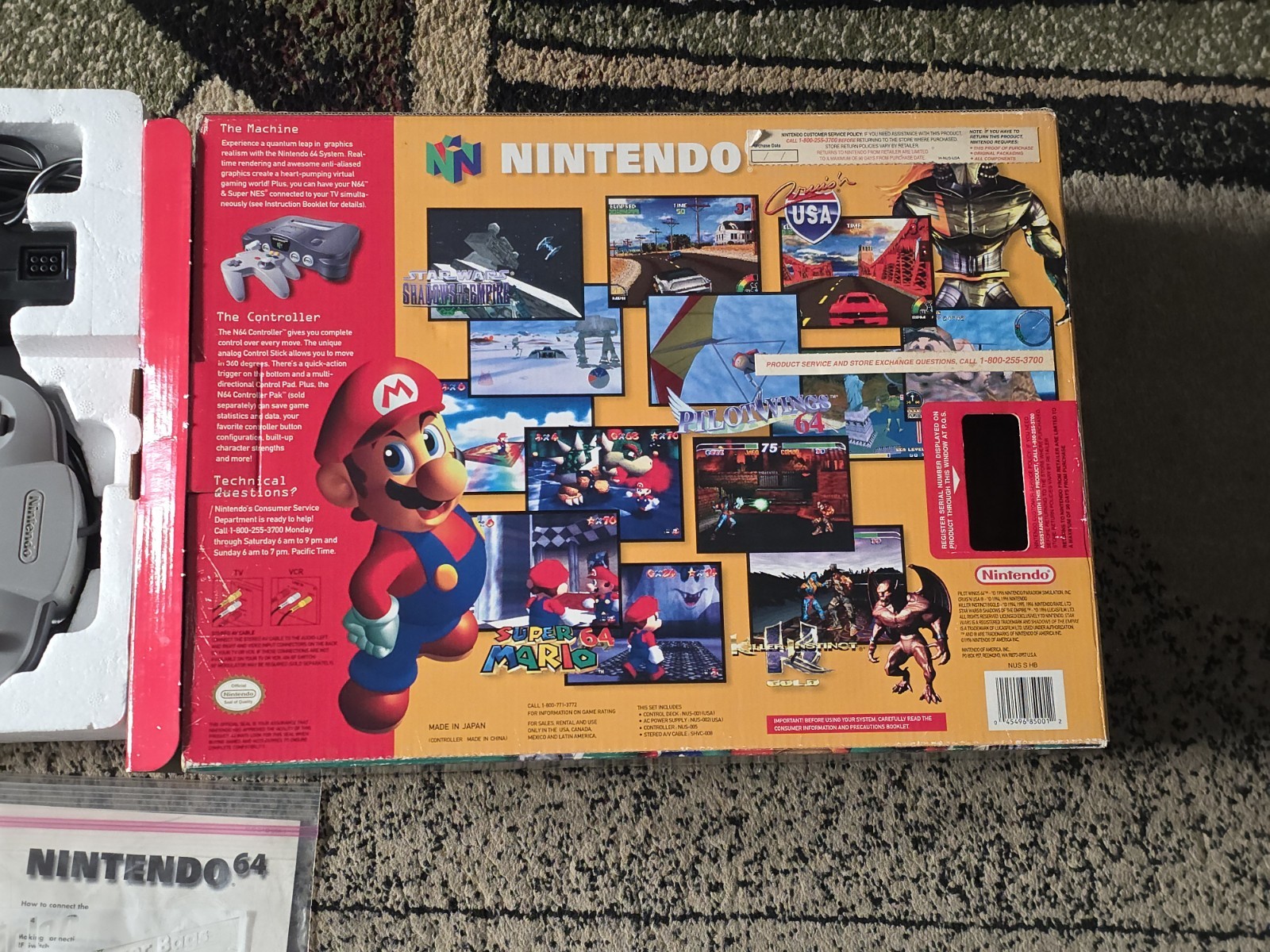 Nintendo 64 Launch Edition Console Complete in Box CIB 1996 The Fun Machine N64