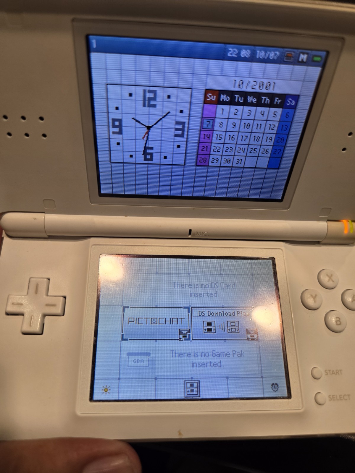 Nintendo DS Lite USG-001 JPN White Handheld Console Stylus & Cable EUC
