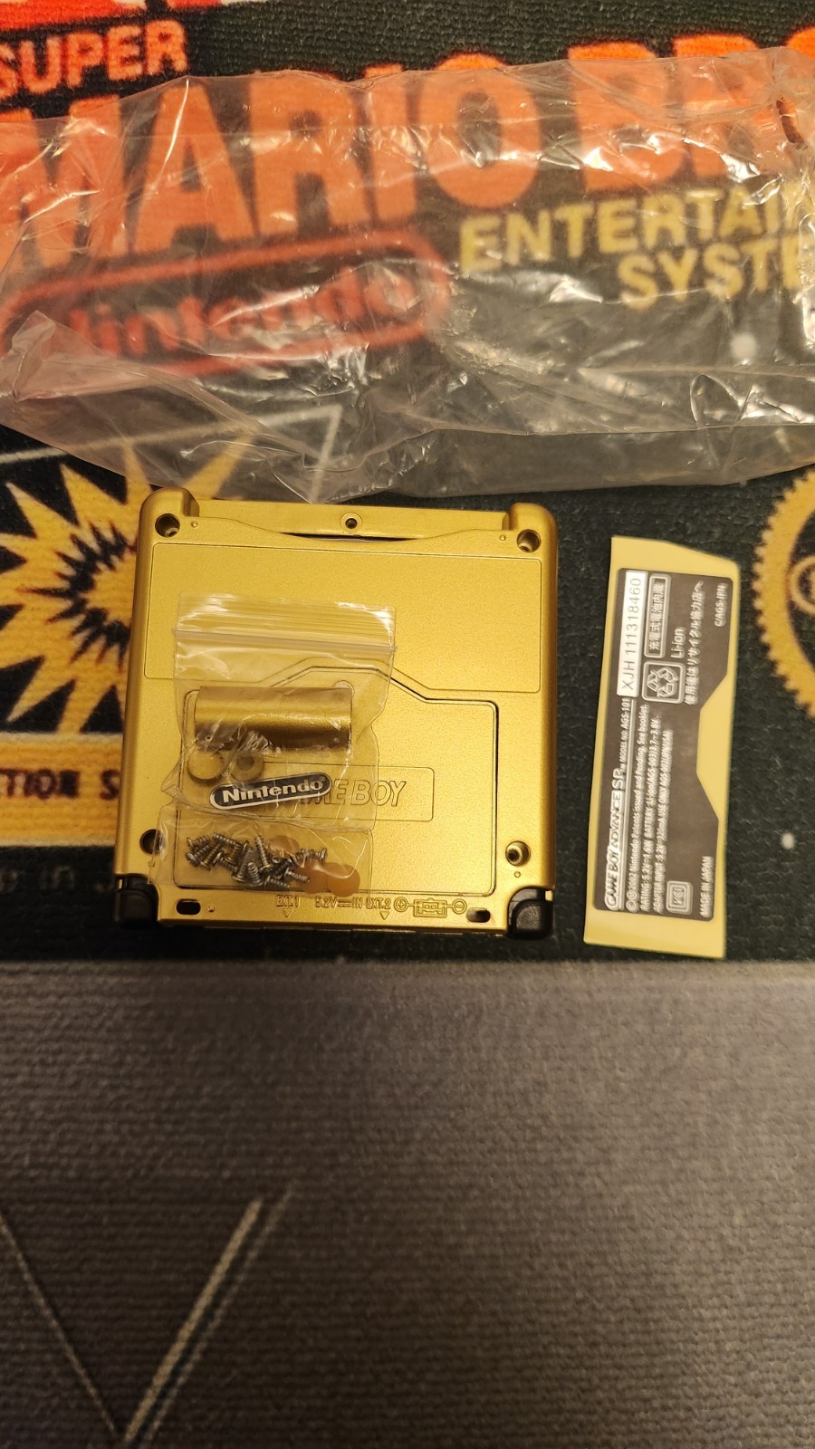Nintendo Game Boy Advance SP Gold Triforce Edition Reshell Kit