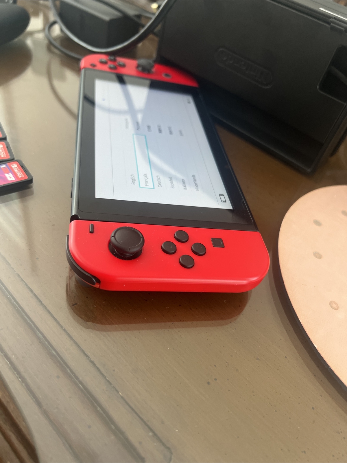 Nintendo Switch HAC-001(-01) Mario Red/black 32GB Console W 2k23,Minecraft,LOL
