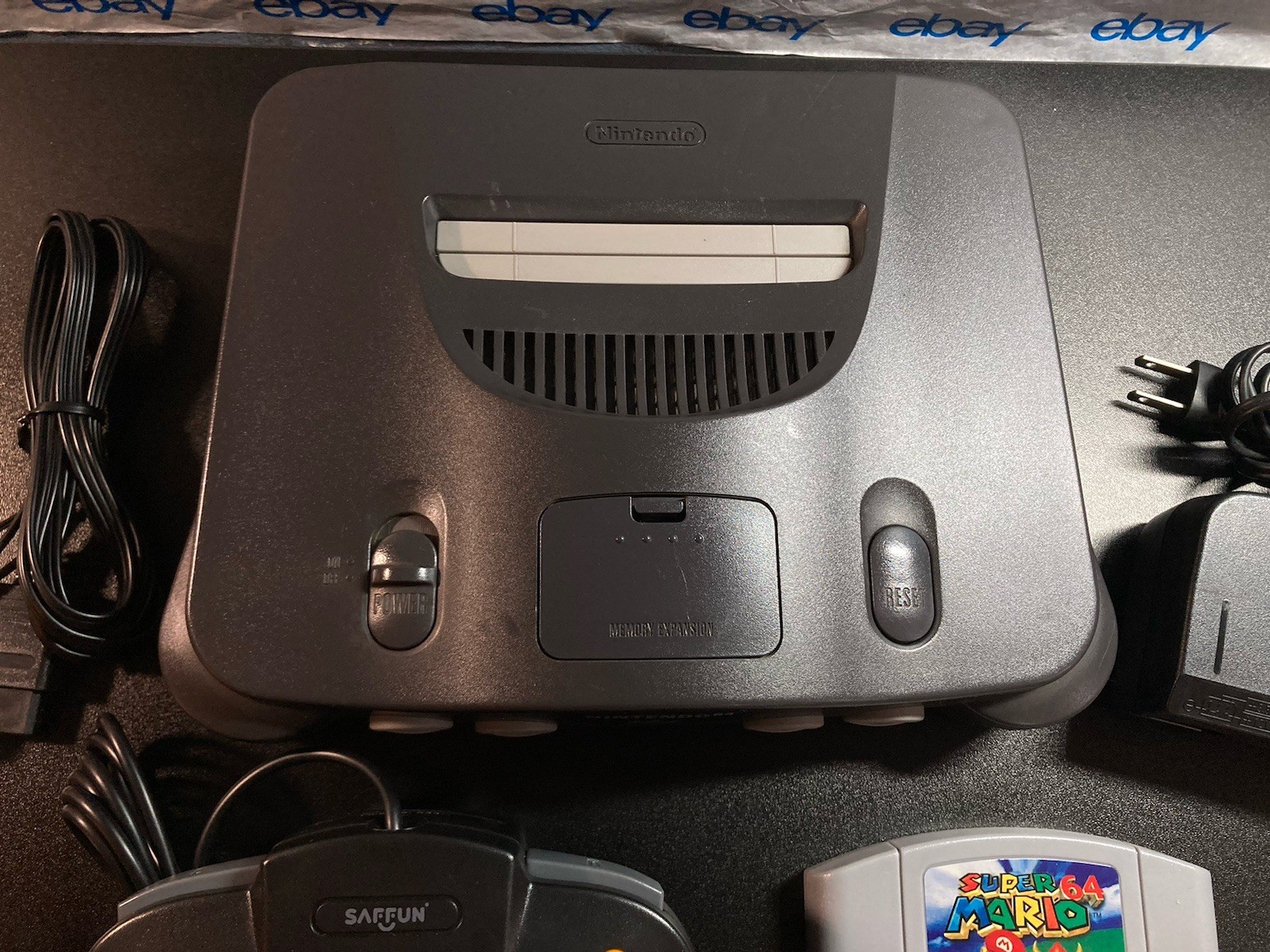 Nintendo 64 N64 Console + Super Mario 64+Controller+Cords