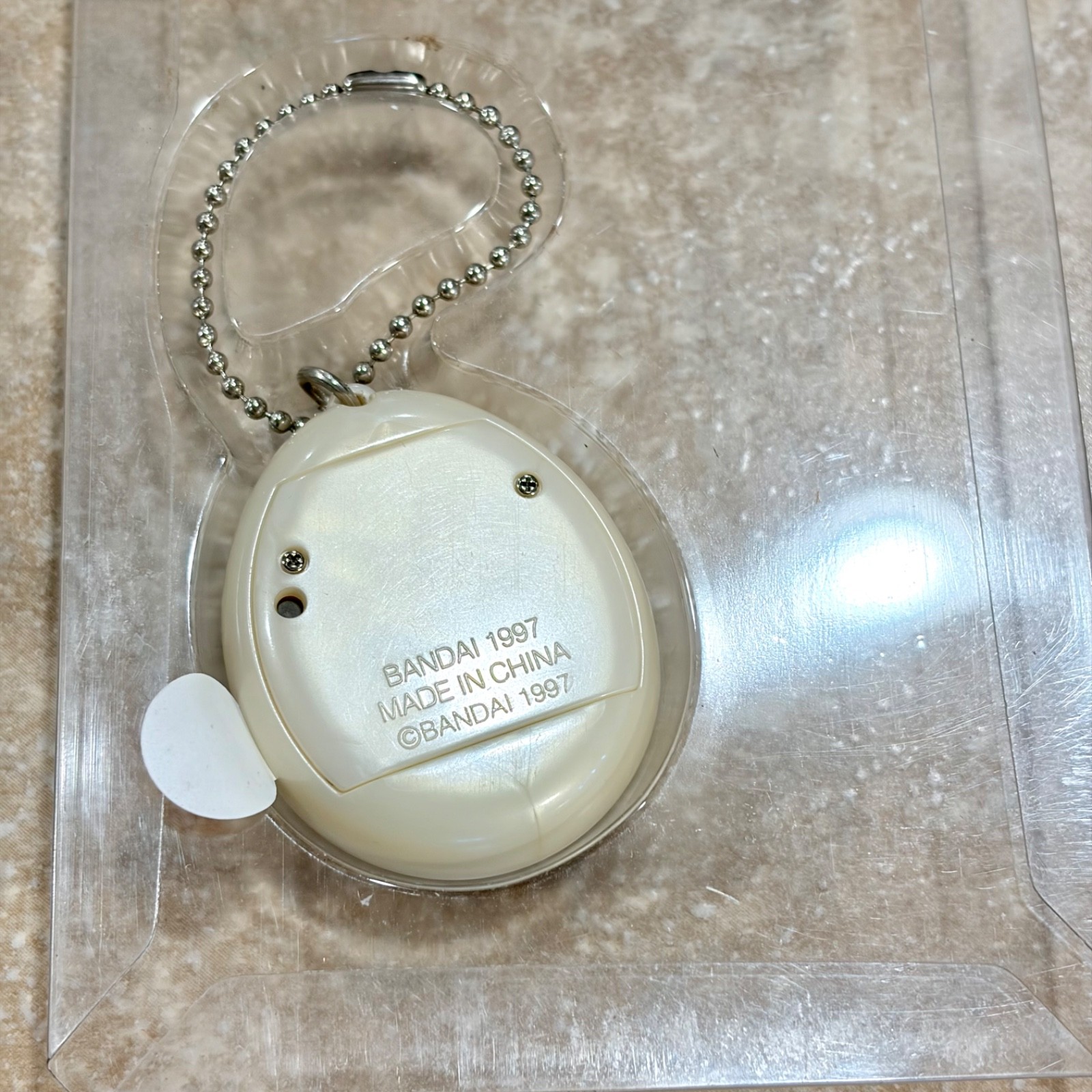 Bandai Tamagotchi (Tenshitchi Angel) 1997 Pearl White Digital Pet Japan TESTED