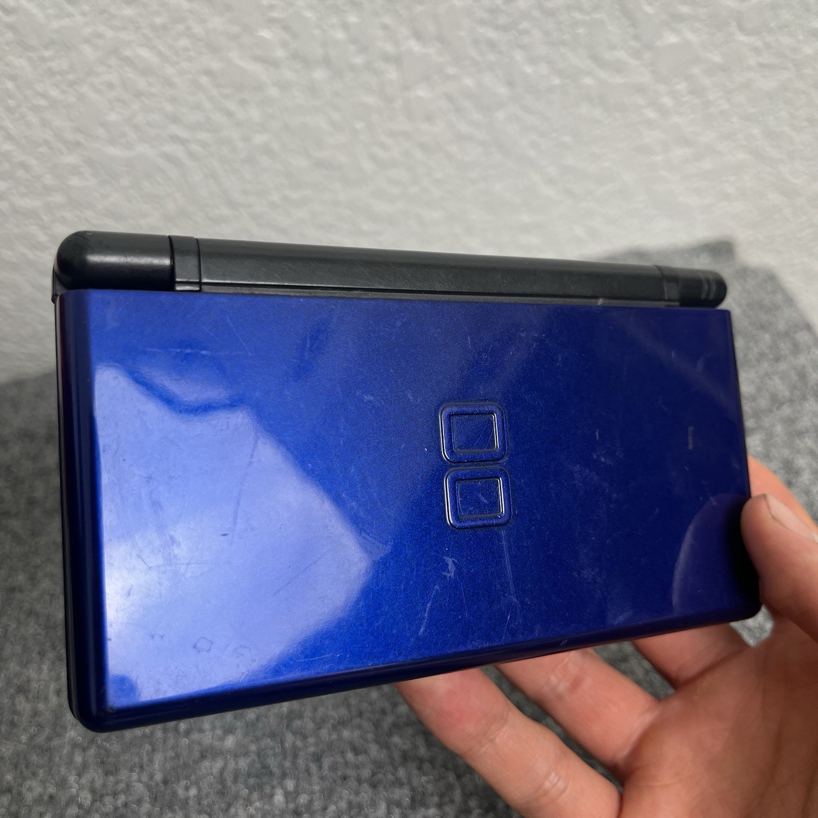 Nintendo DS Lite Blue/Black Untested As-Is No Charger No Stylus Scratches