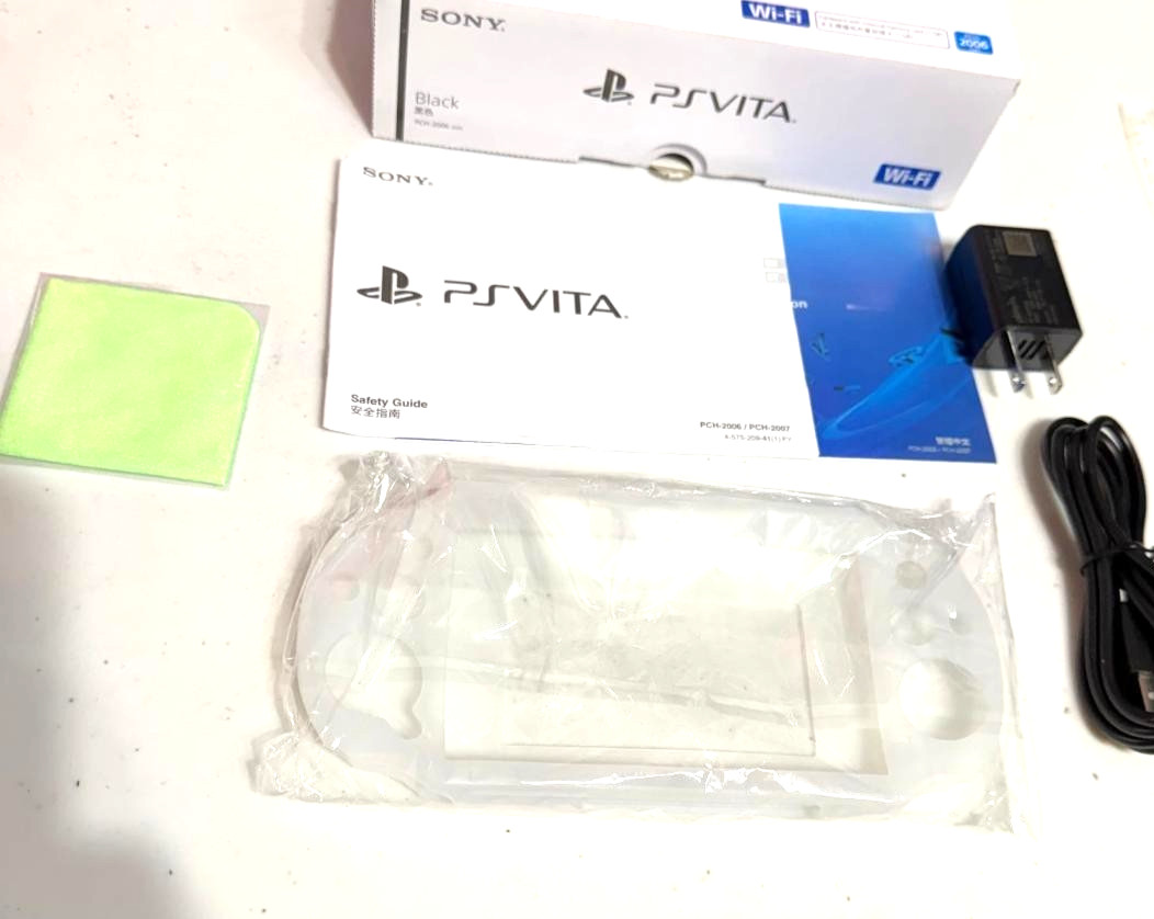 SONY PS Vita PCH 2000 Console Charger w/Box PlayStation PSV Slim Black 64GB USA