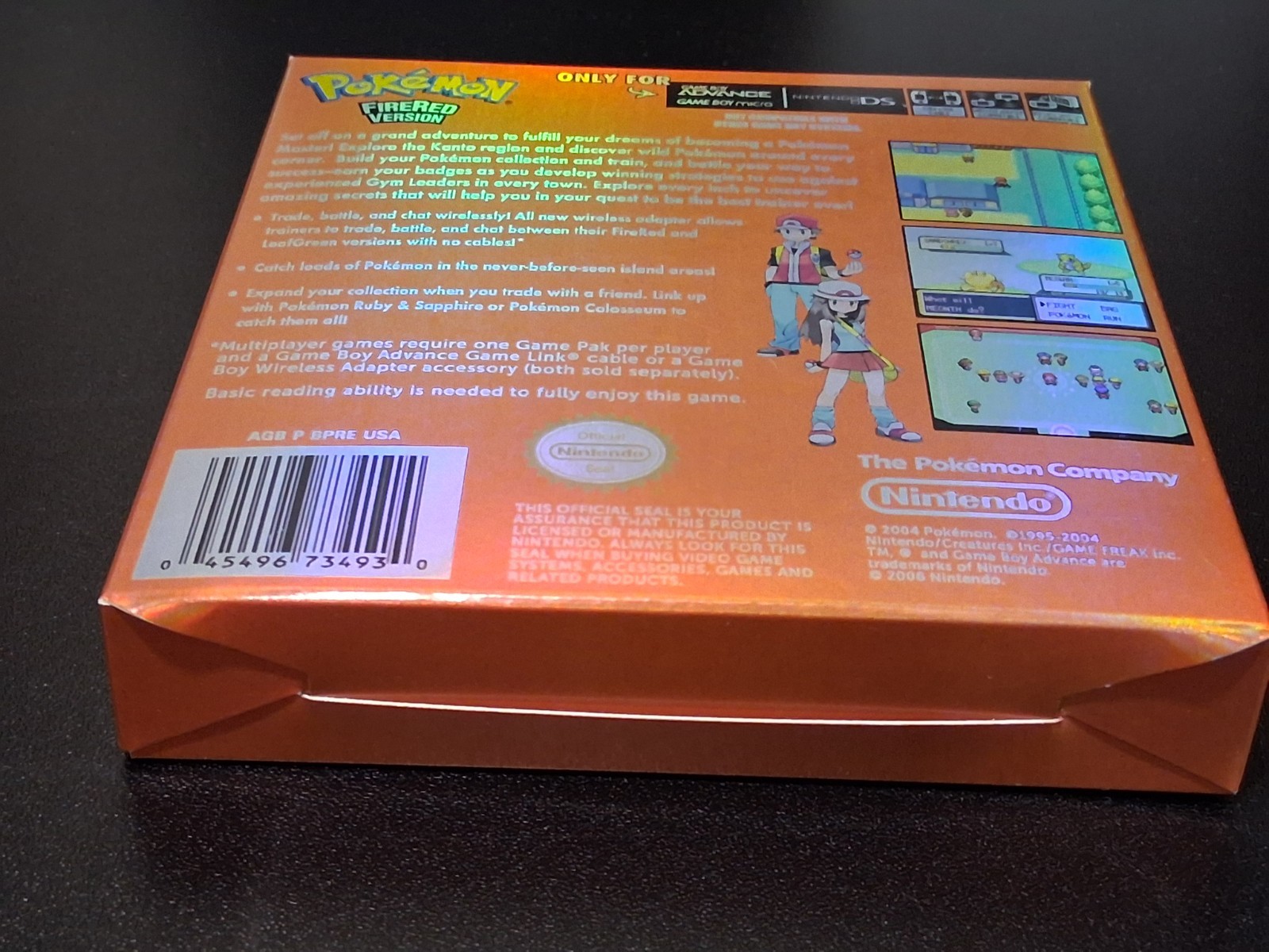 Pokemon FireRed Version Authentic Game Manual Game Boy Advance New Holo Box CIB