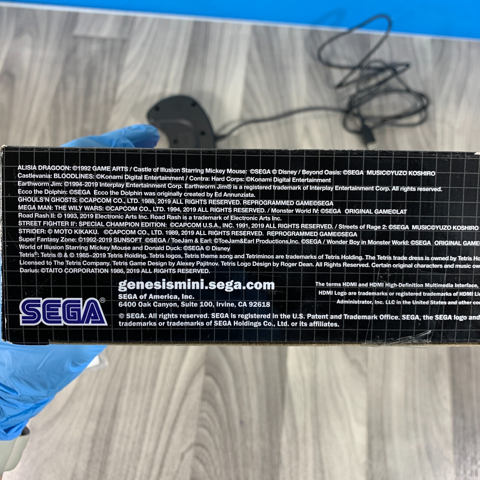 SEGA Genesis Mini Microconsole Plug n Play HDMI USB Power Adapter Cable Open Box