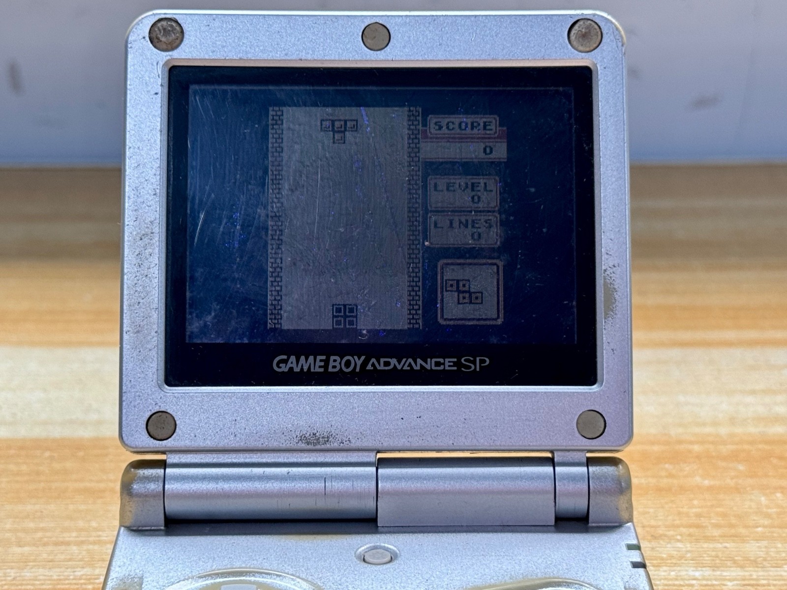 Nintendo Gameboy Advance SP AGS001 Ice Metallic Silver Handheld System Console