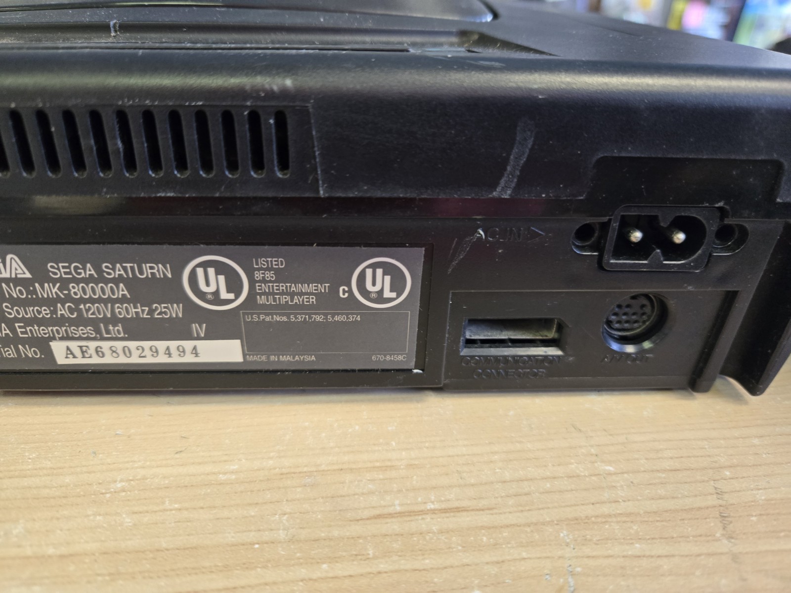 SEGA Saturn Black Gaming System (MK-80000A) W/ RF Switch And Controller Console