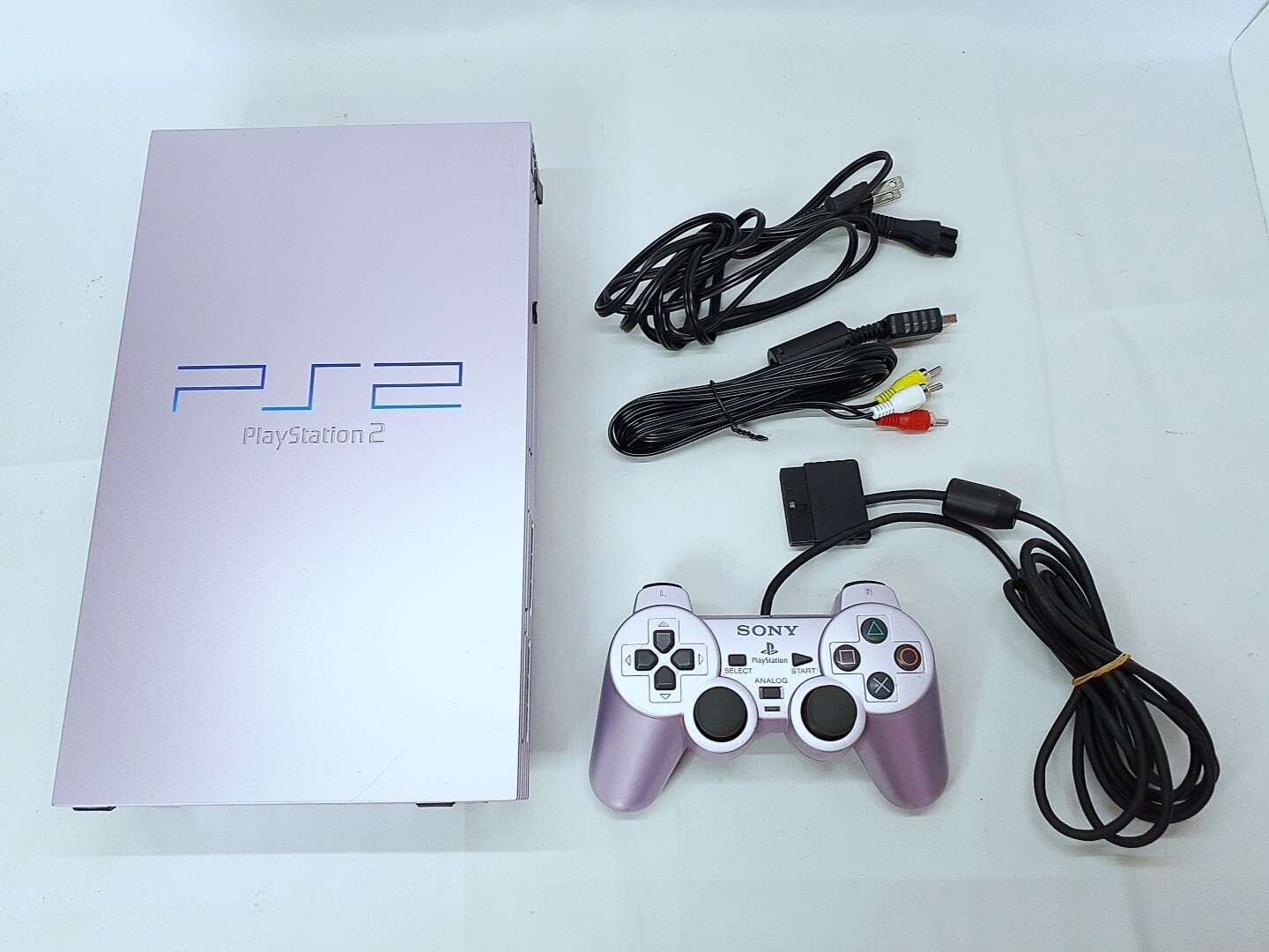 PS2 Sakura Pink Console Controller set Playstation2 NTSC-J Japan Tested