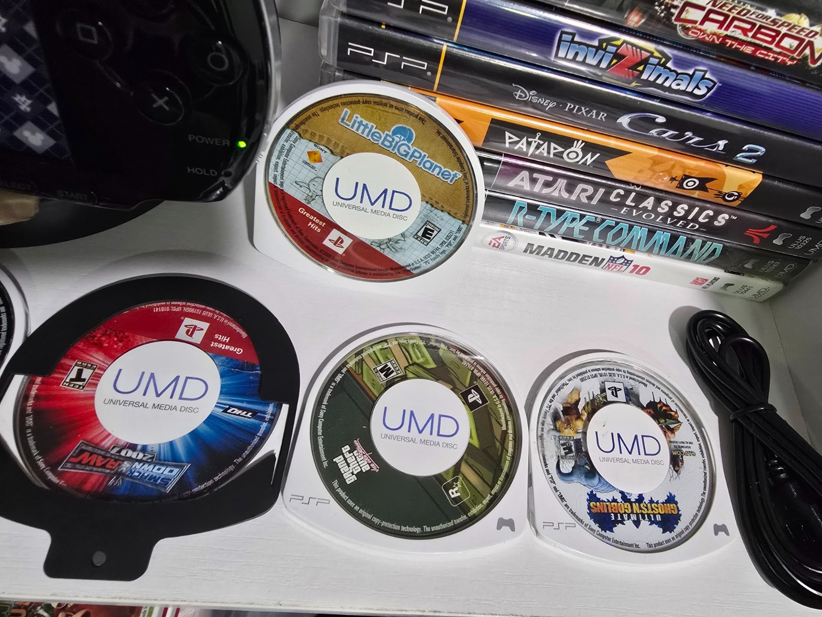 Sony PSP-3001 Bundle – 12 Games + Case + USB Charger + New Battery – Tested