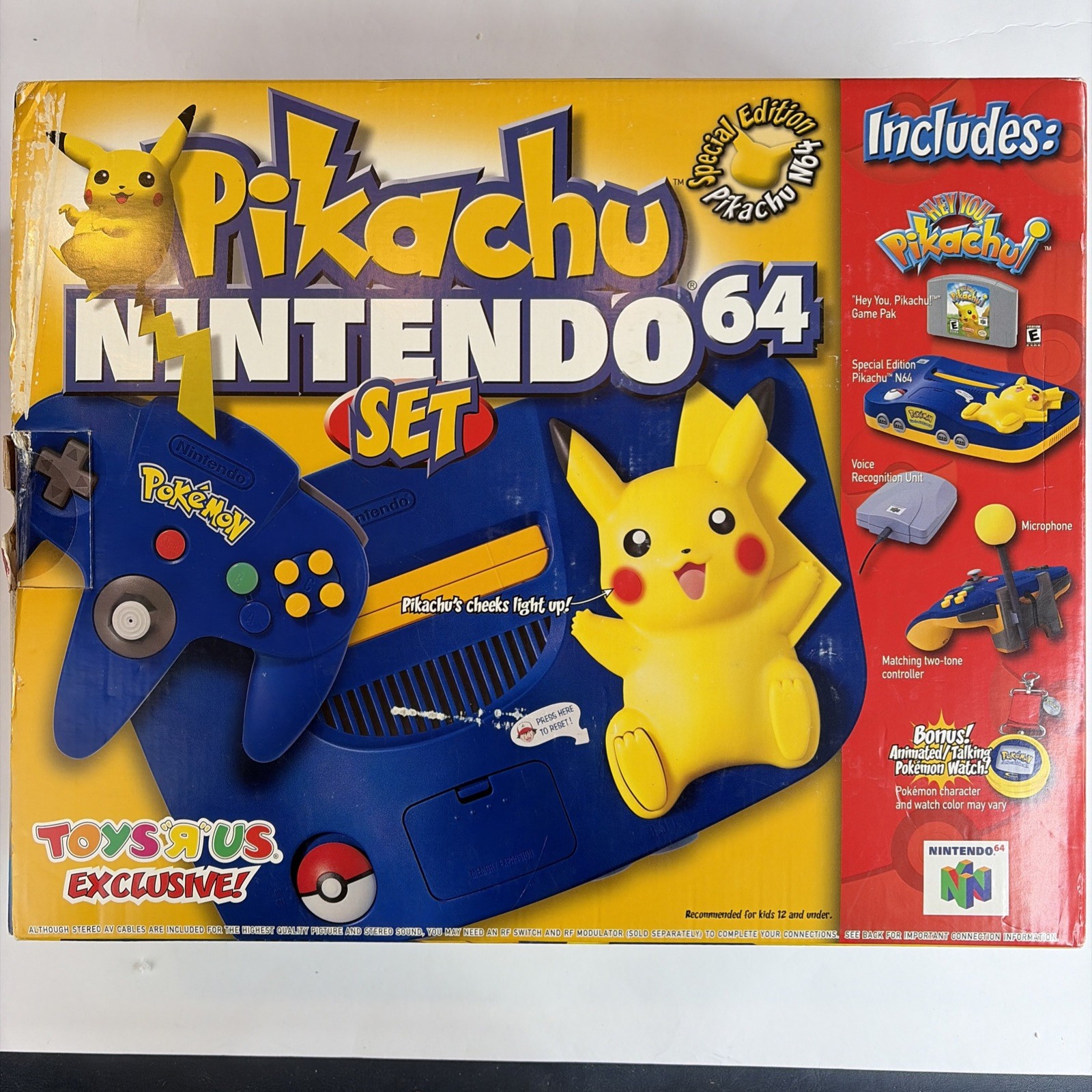 UNUSED MINT OPEN BOX Nintendo 64 Pokemon Special Pikachu Edition N64 COMPLETE