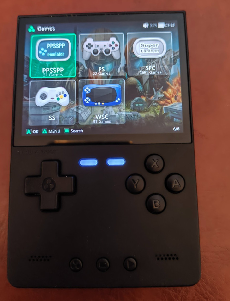 TrimUI Brick Black Retro Handheld Game Console with 64GB