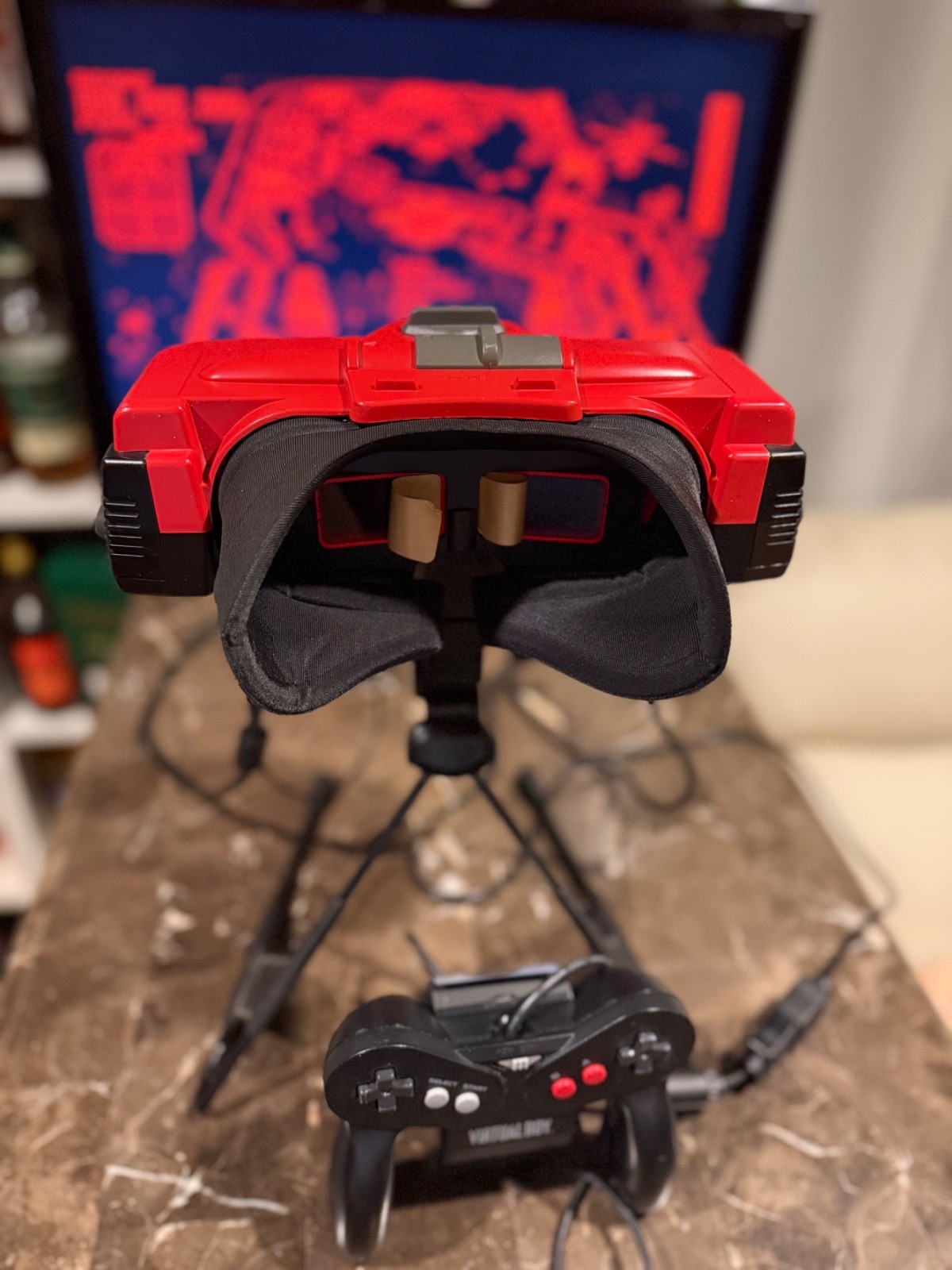 Virtual Boy + VGA Out “Virtual Tap”soldered Eye Patch Ribbons,SSF Lens&recapped
