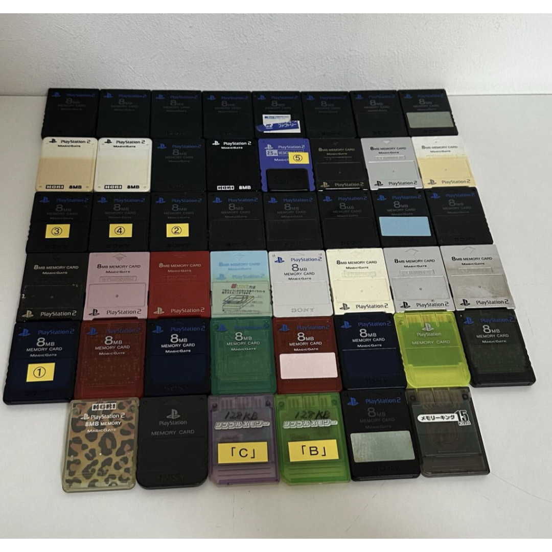 Massive 46pc Lot Sony PlayStation 2 PS1 Memory Cards MagicGate 8MB Tested Workin