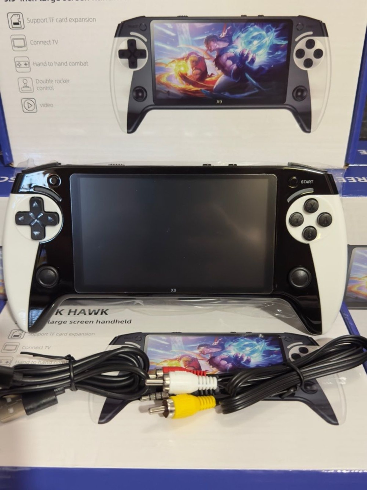 Handheld X9 Gaming Console 5.5 in Screen- TF Card- Play, Watch, Read and Listen