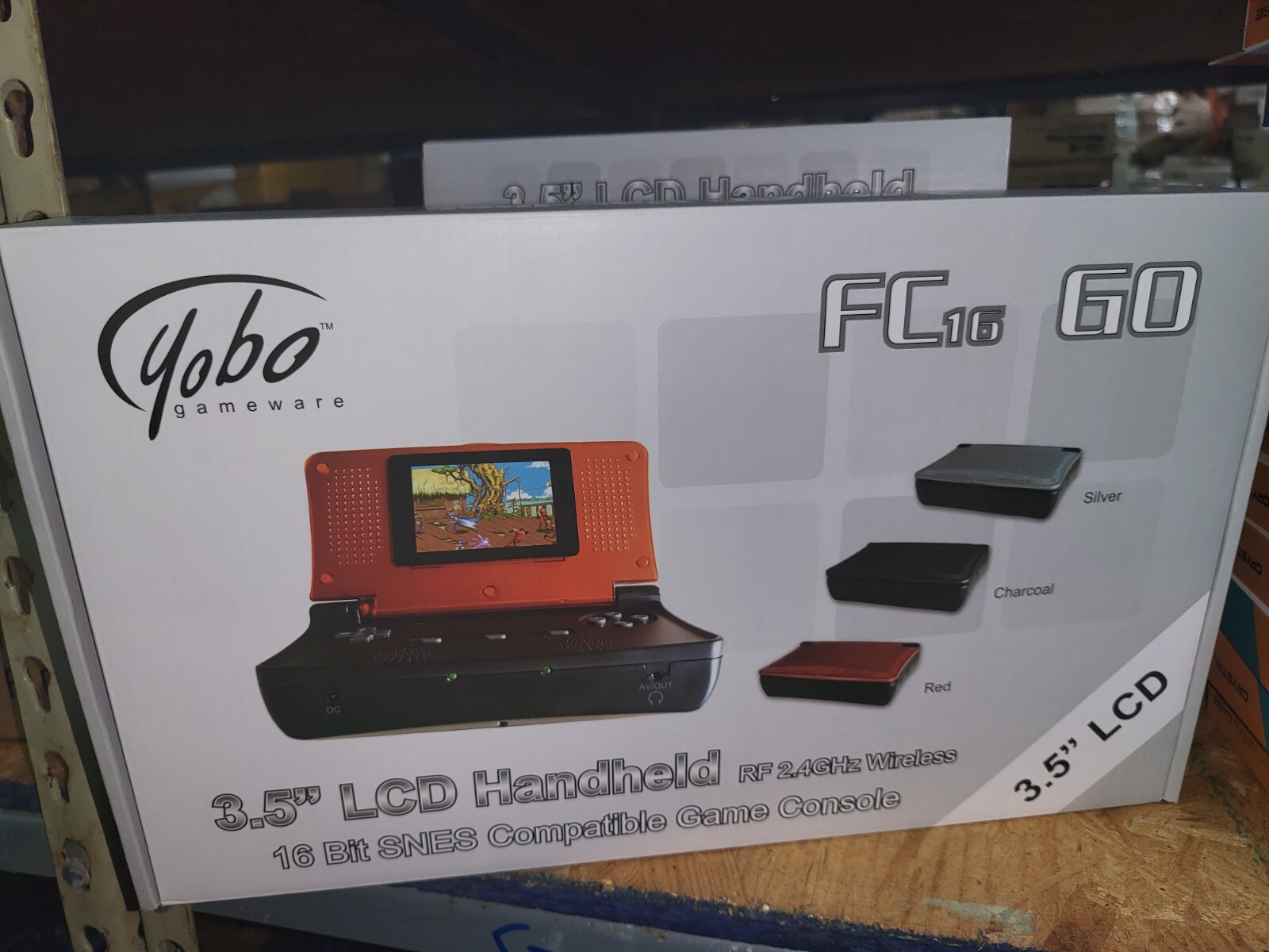 NEW RED YOBO FC16 GO Portable & Home SNES Console W/ 2 Wireless Controllers 39G