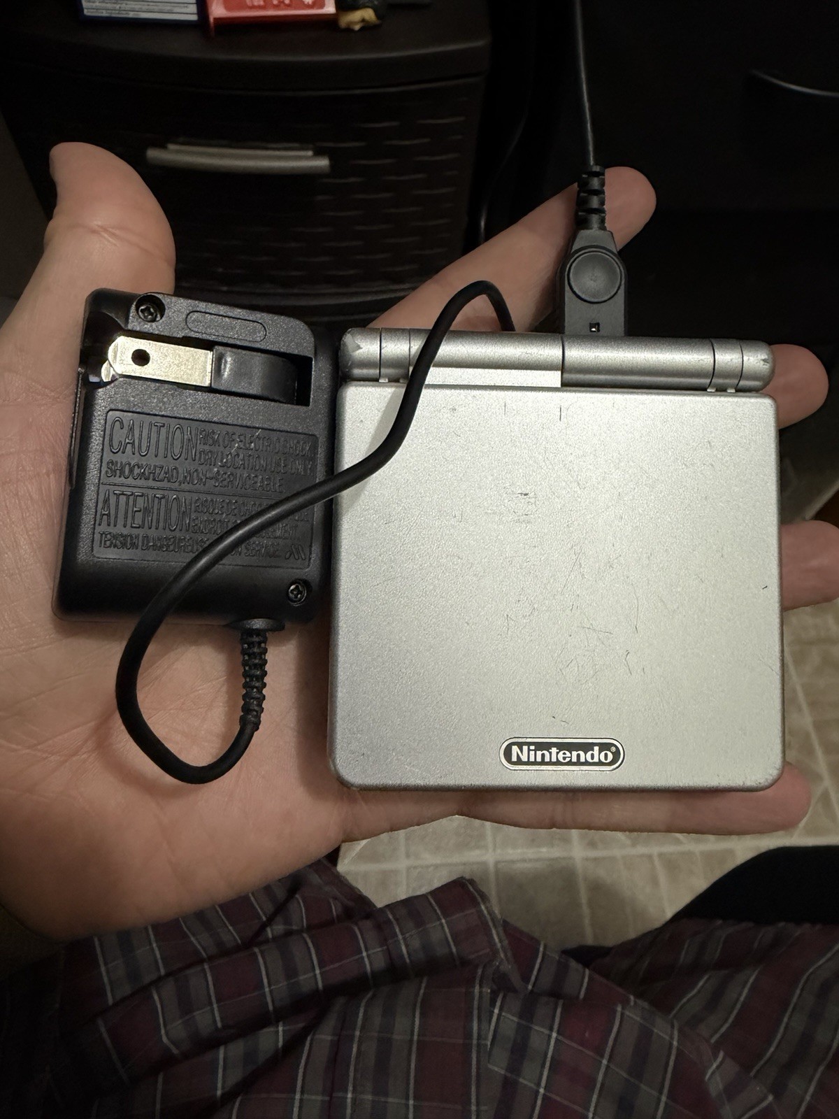 Nintendo Game Boy Advance SP Handheld System – Silver AGS 001