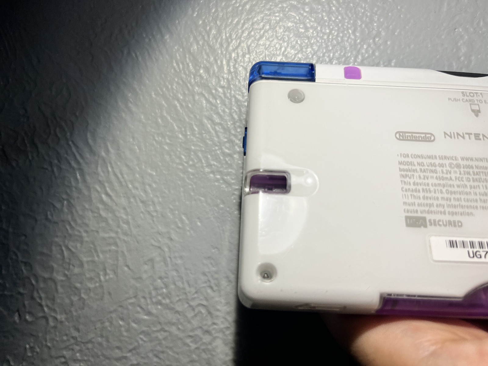 Nintendo DS Lite – Custom Gradiant Translucent/White, Blue LED Power Light
