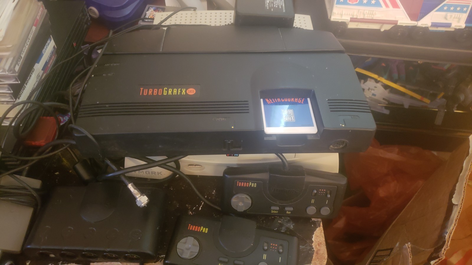 NEC Turbo Grafx-16 Console with two Controllers and TurboTap Used plus game