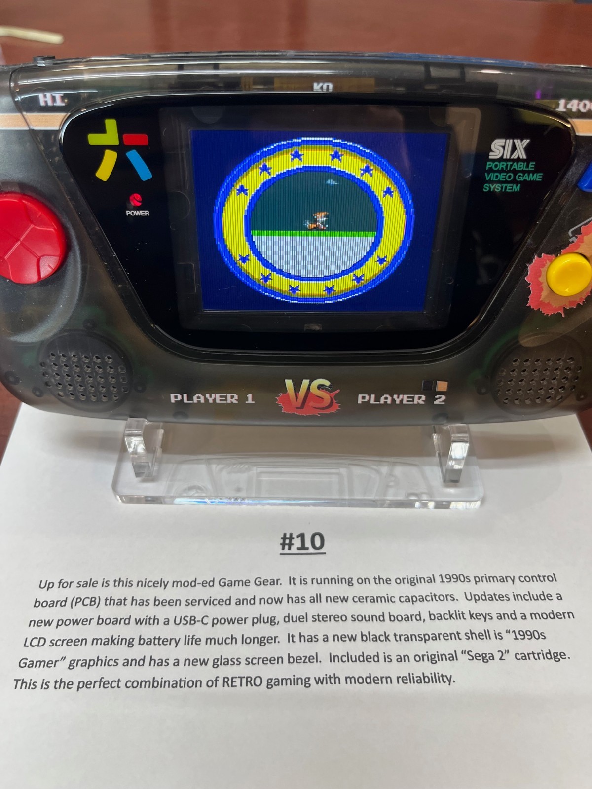 Sega Game Gear 1990s retro /Upgraded LCD, Stereo, USB-C #10
