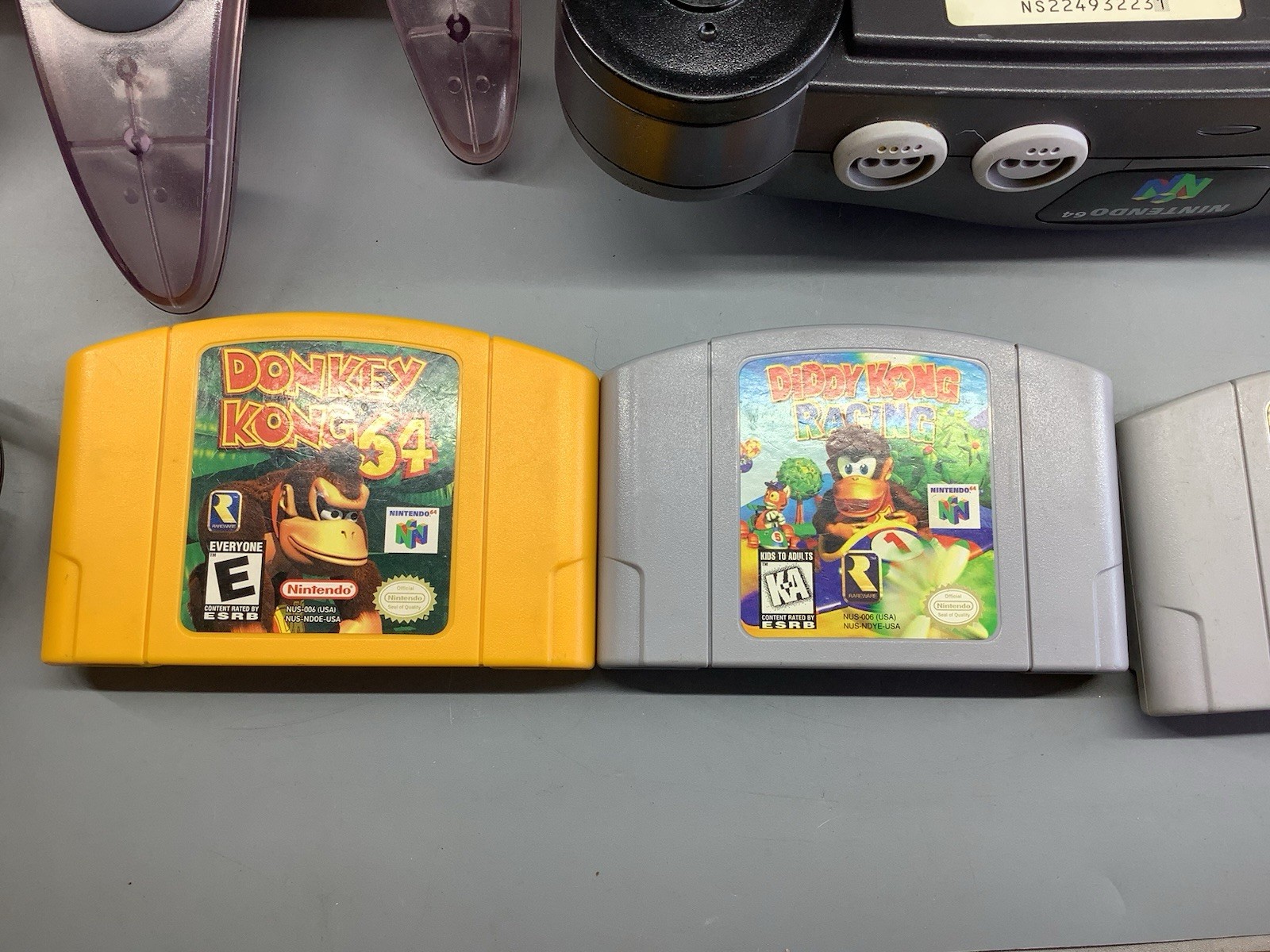 Nintendo 64 console bundle w expansion pak Donkey 64 Diddy 007 Mario Tennis