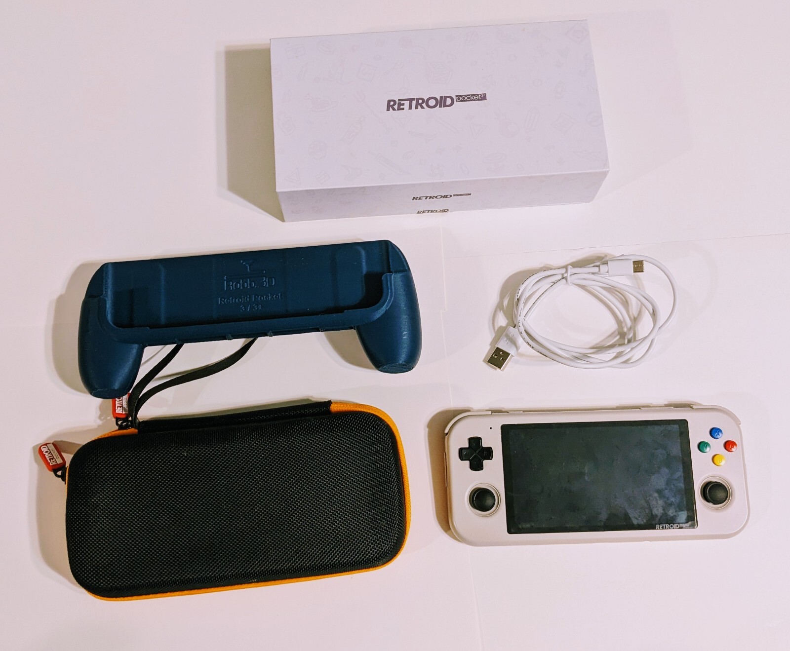 Retroid Pocket 3+ Plus Emulation Gaming Handheld Console – 128GB w/ Accessories