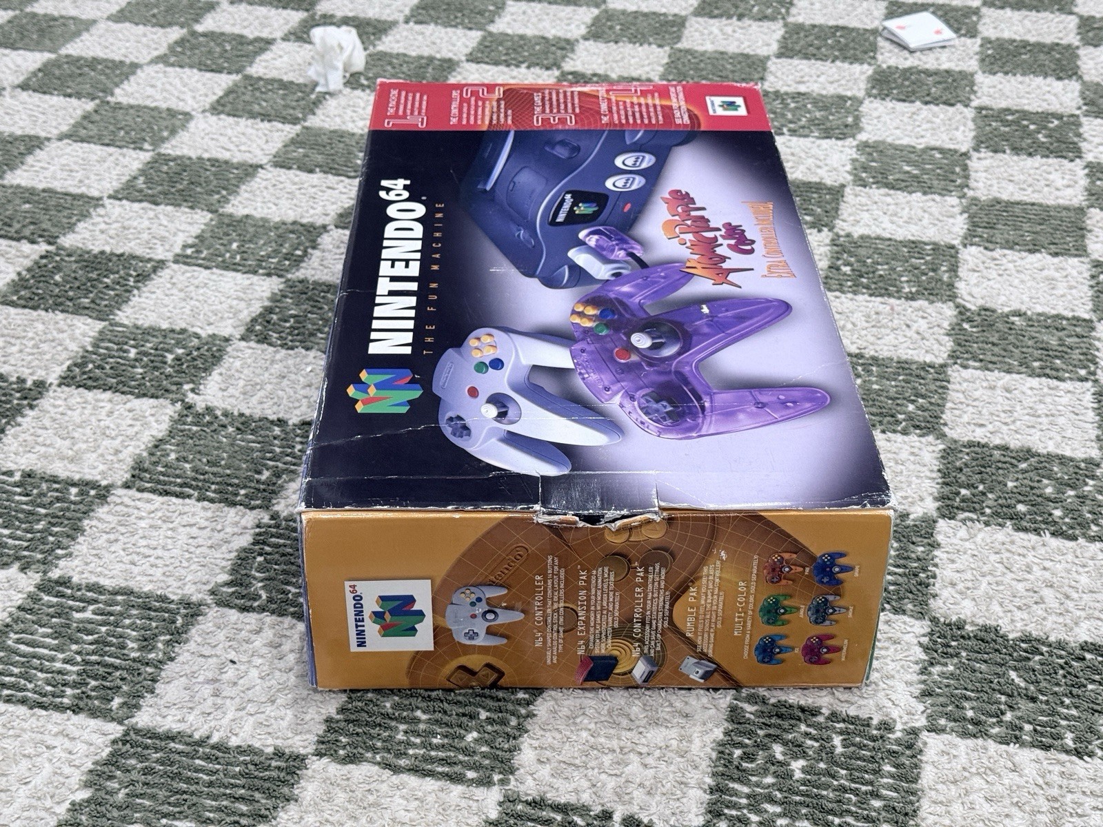 Nintendo 64 Atomic Purple Controller Console Bundle Complete In Original Box