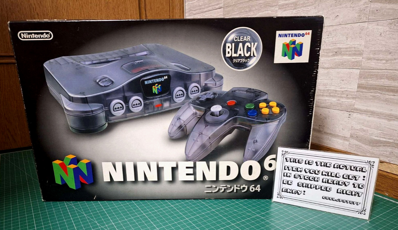 NEW Nintendo 64 Clear Black N64 *100% UNUSED – GREAT BOX FOR COLLECTION*