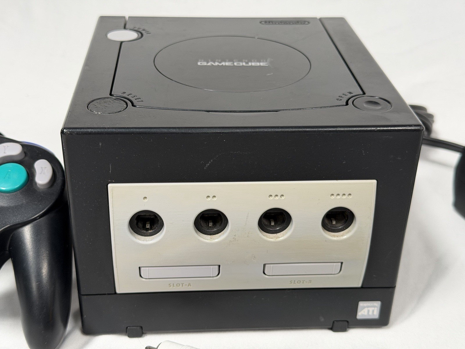 Nintendo GameCube Console Bundle Tested Works OEM Controller Cables DOL-001
