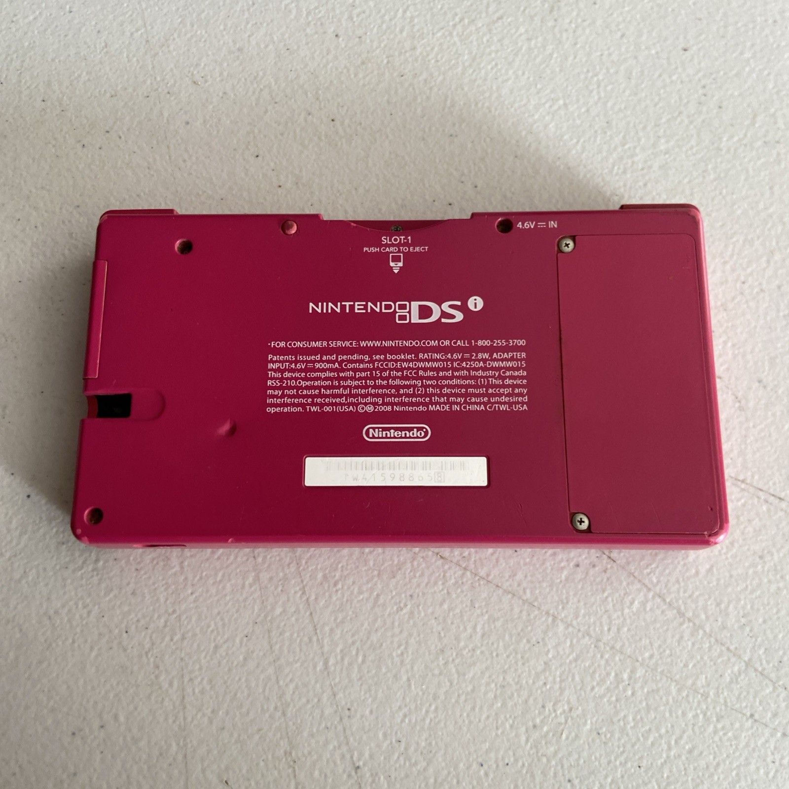 Nintendo DSi Console Only Pink 2008 Untested Parts Or Repair