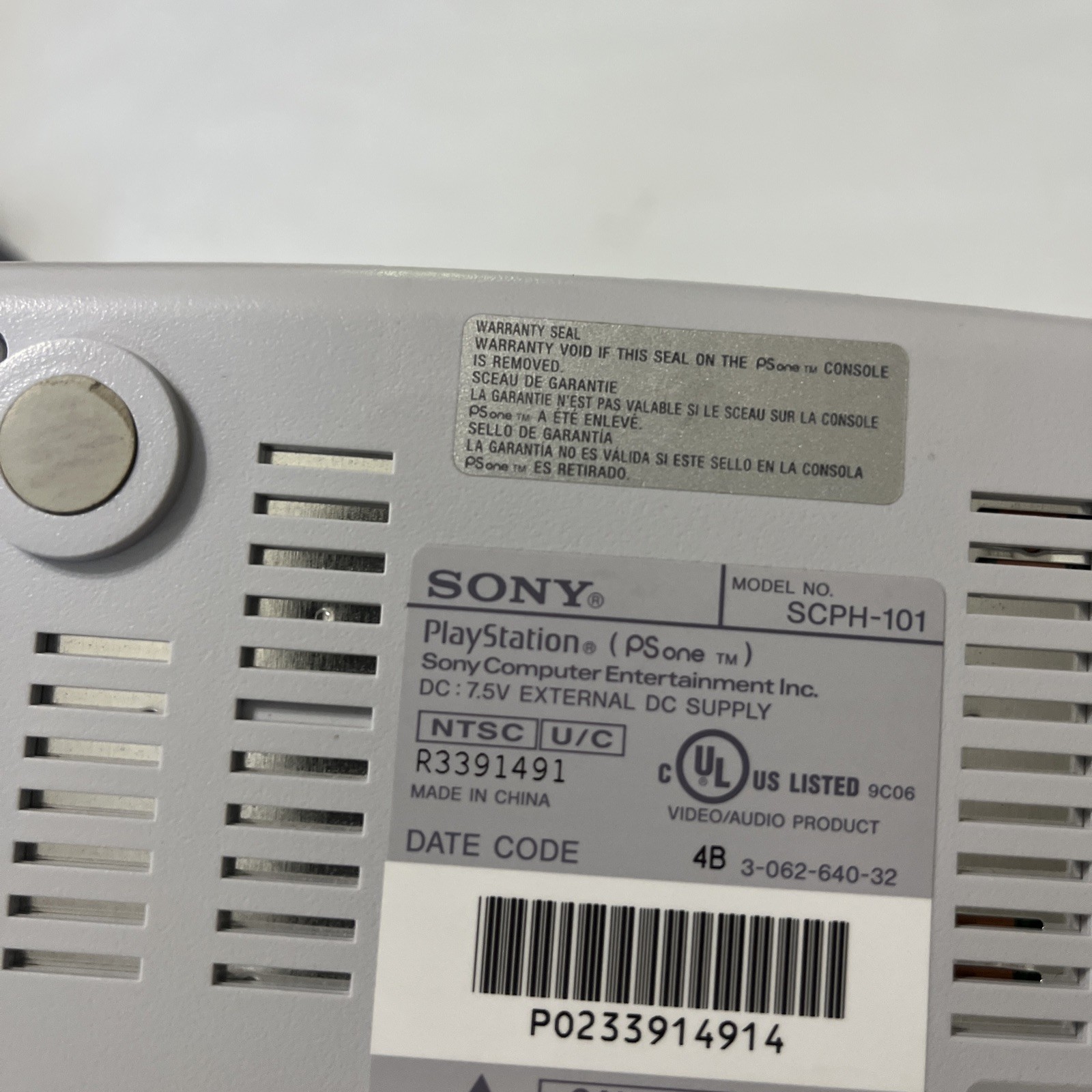 Sony Playstation PS One Video Game Console – White W PS One OEM Controller Works