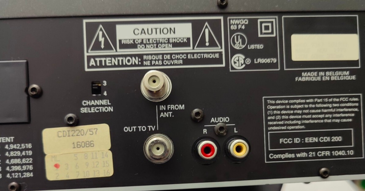 Philips CDi Console CDi 220 Matchline,Game,RCA Cable And current,do not control.
