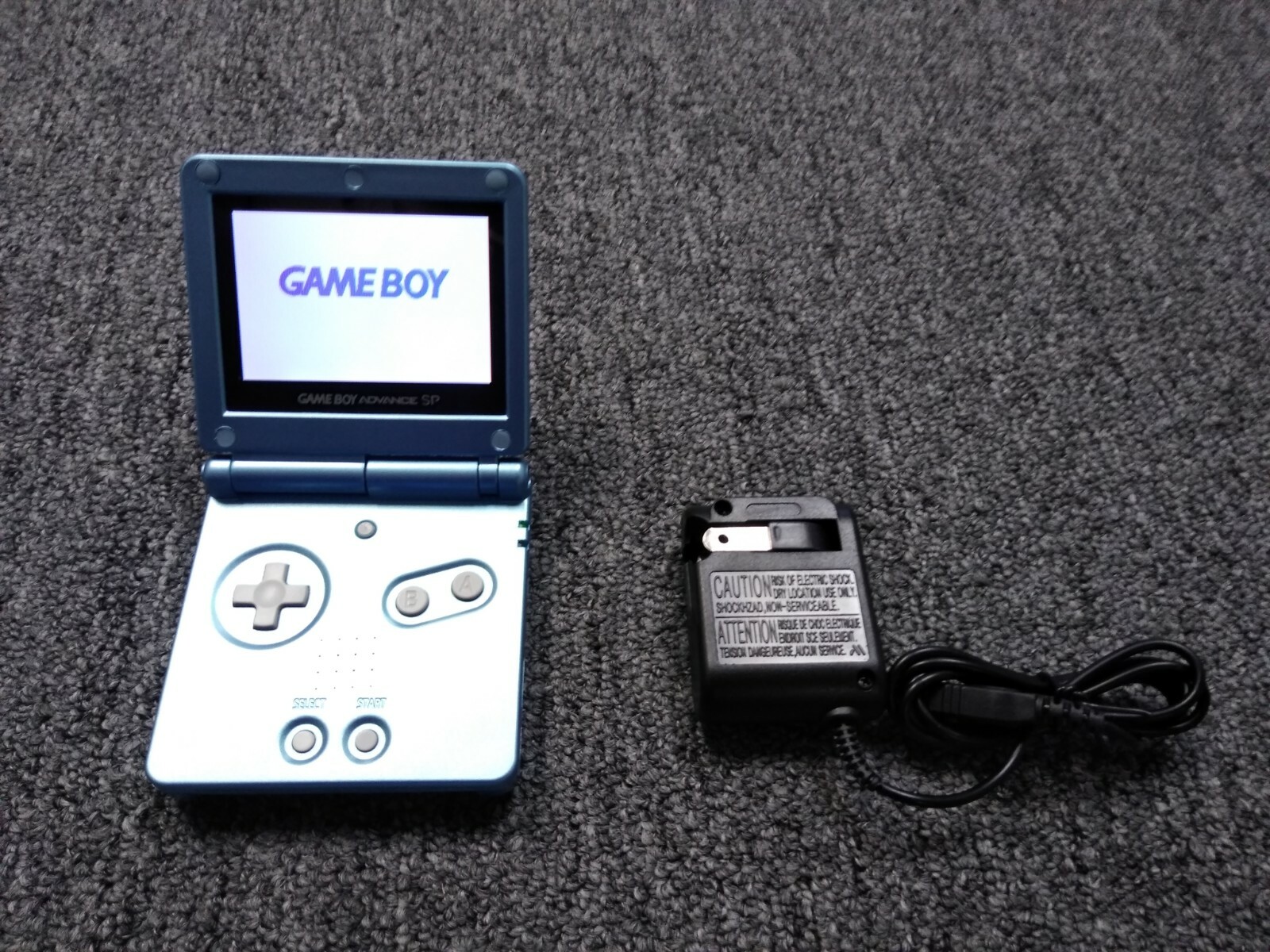 Nintendo Game Boy Advance SP AGS 101 Pearl Blue Bright Version Backlit