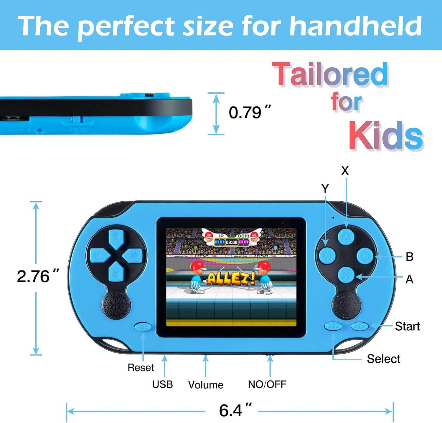 3.0» HD Handheld Game Console – 230 Built-In 16 Bit Retro Games for All Ages
