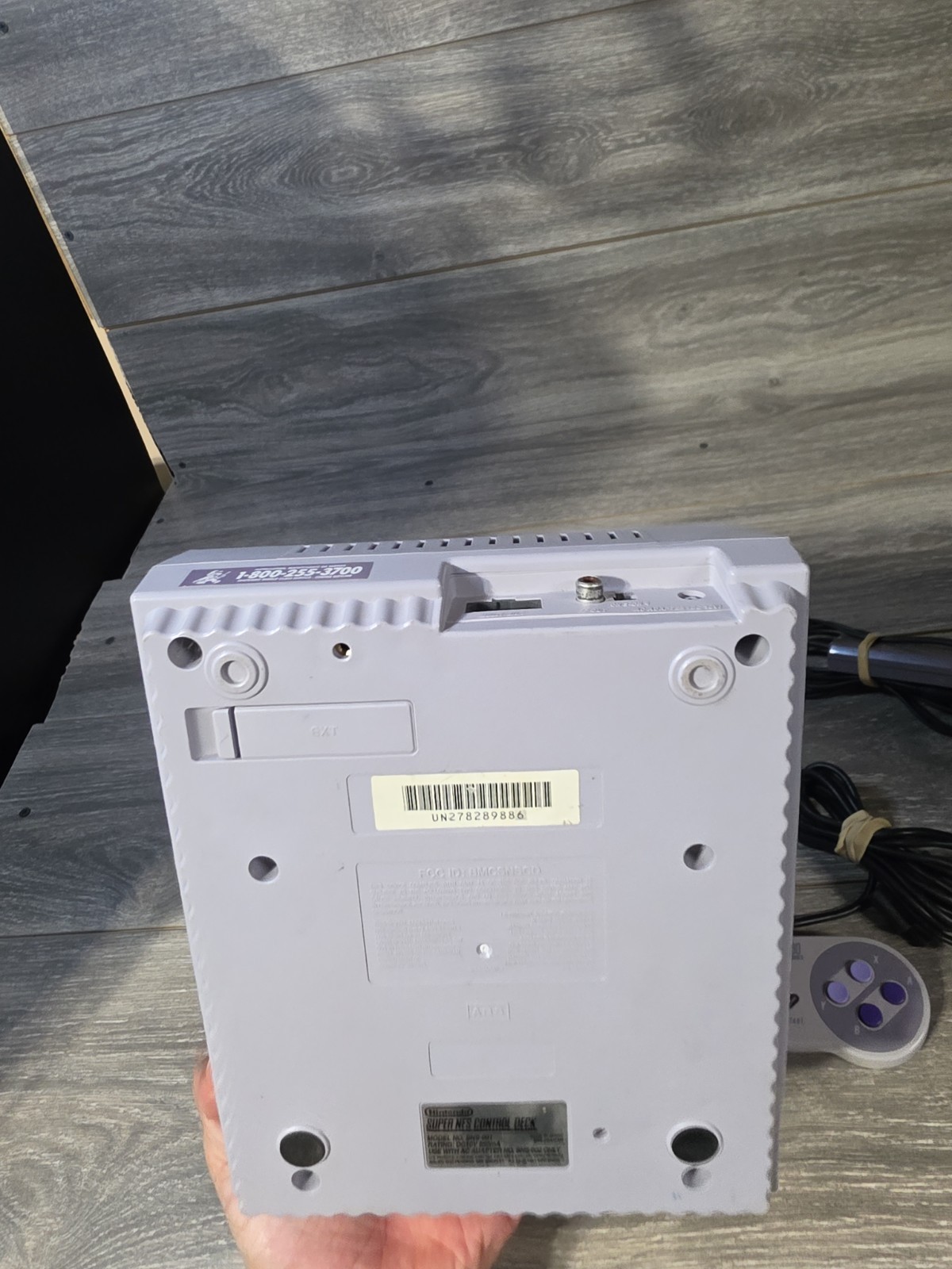 Super Nintendo Entertainment System Orig SNES Console SNS-001 W Control & Cords