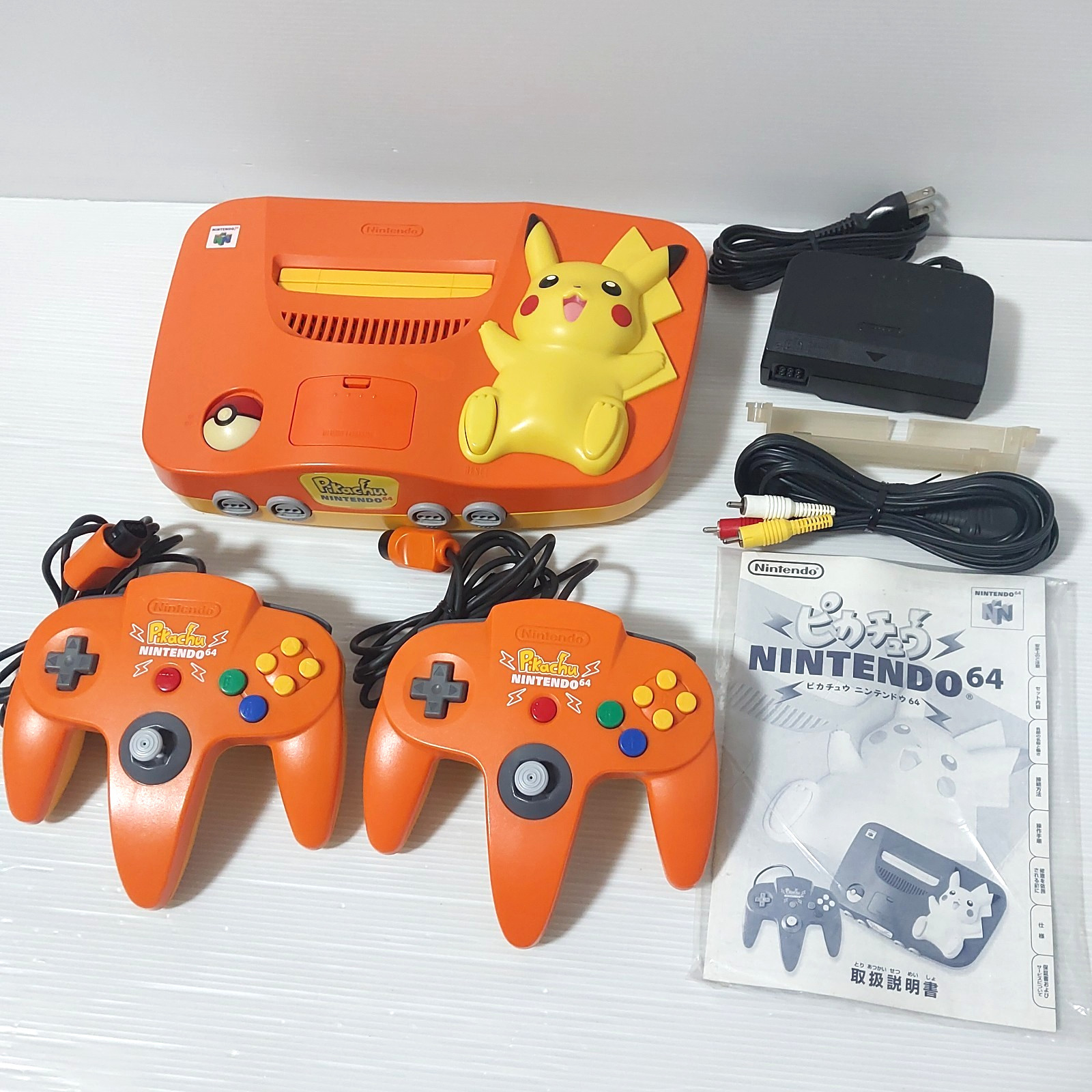 Nintendo64 N64 Pikachu Console Orange yellow Edition Region Free Import Japan