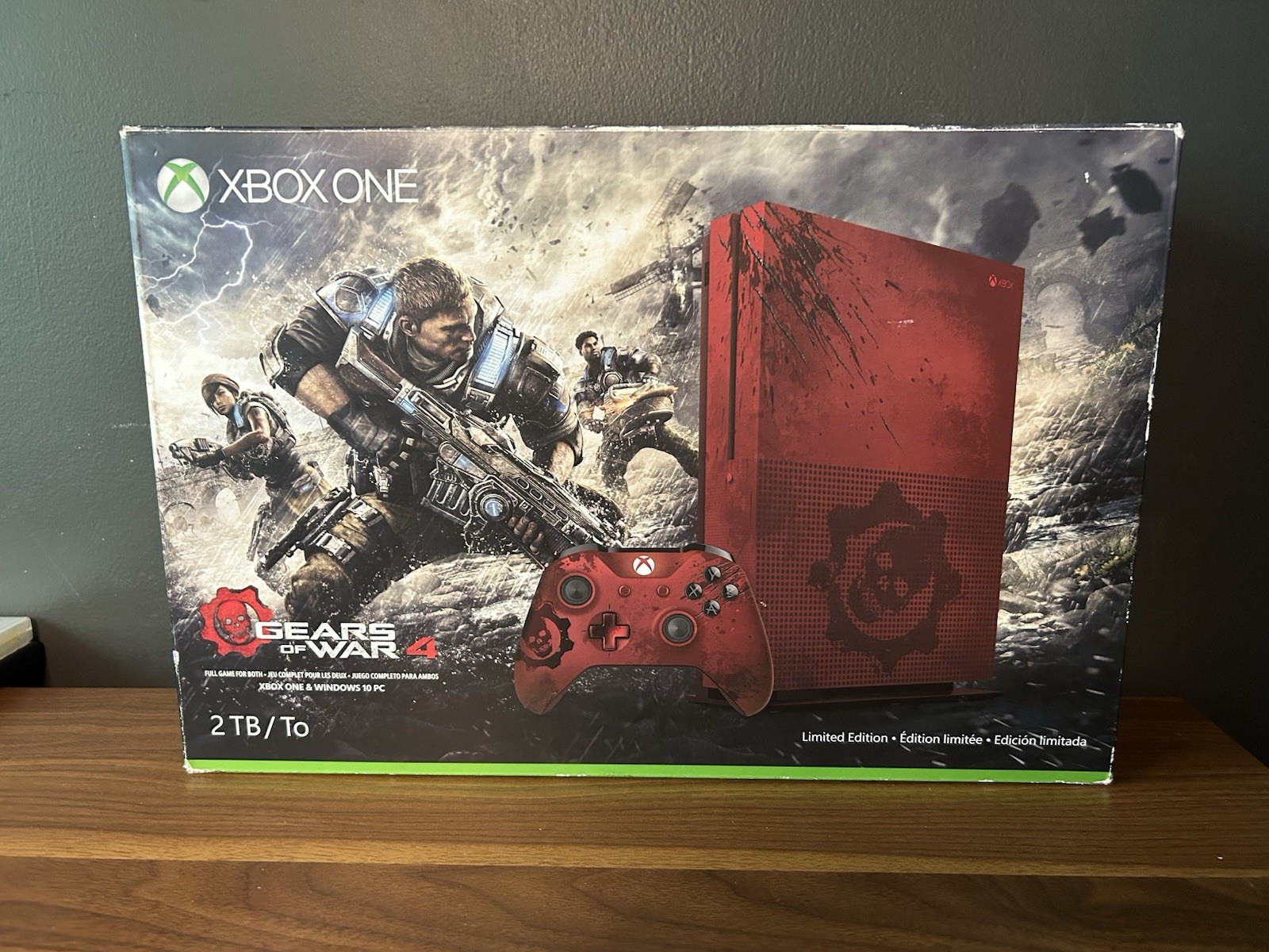 Microsoft Xbox One S Gears of War 4 Limited Edition 2 TB Crimson Red Tested