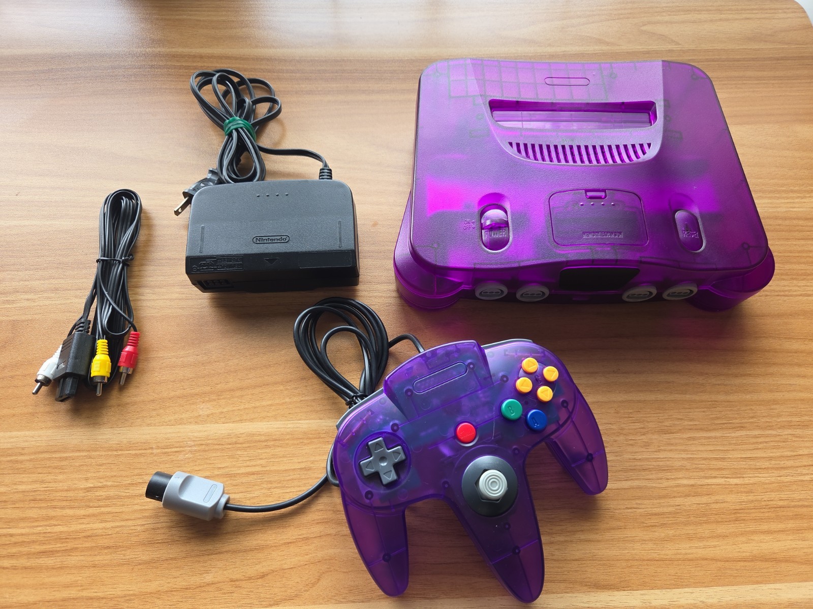 N64 Nintendo 64 clear Purple Funtastic Console Re-Shelled Region Free
